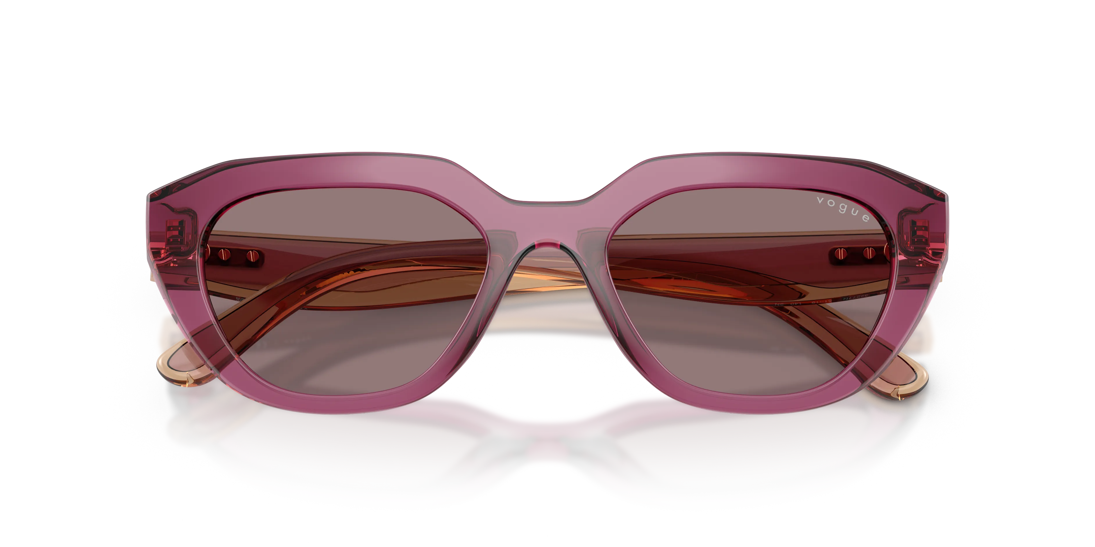 VOGUE EYEWEAR VO5711S 32277N Occhiali da sole Nylon Viola Viola Geometrica Normale - immagine 2
