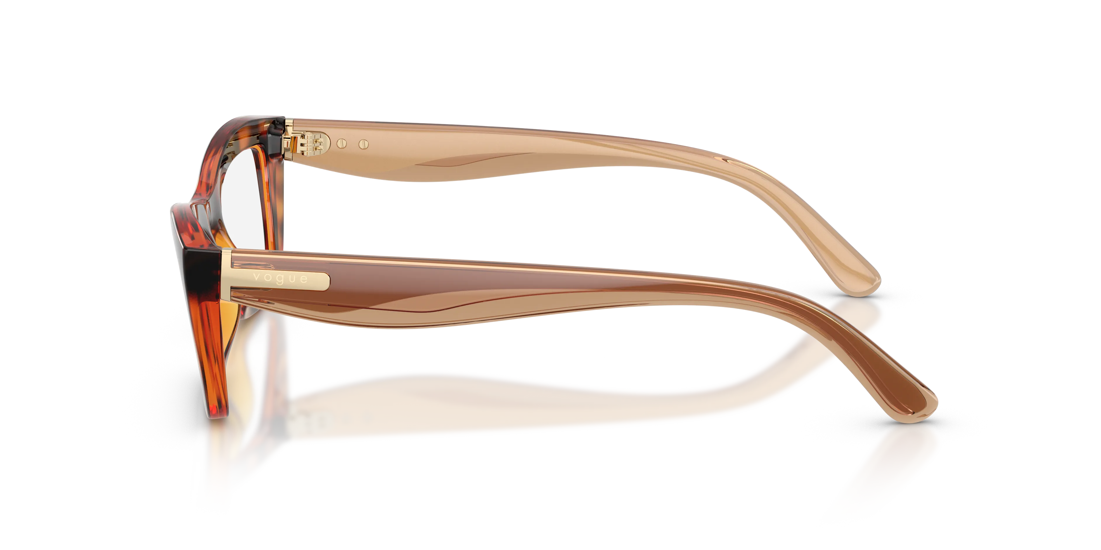 VOGUE EYEWEAR VO5710 W656 Montature da vista Nylon Marrone Trasparente Cat Eye Normale - immagine 3