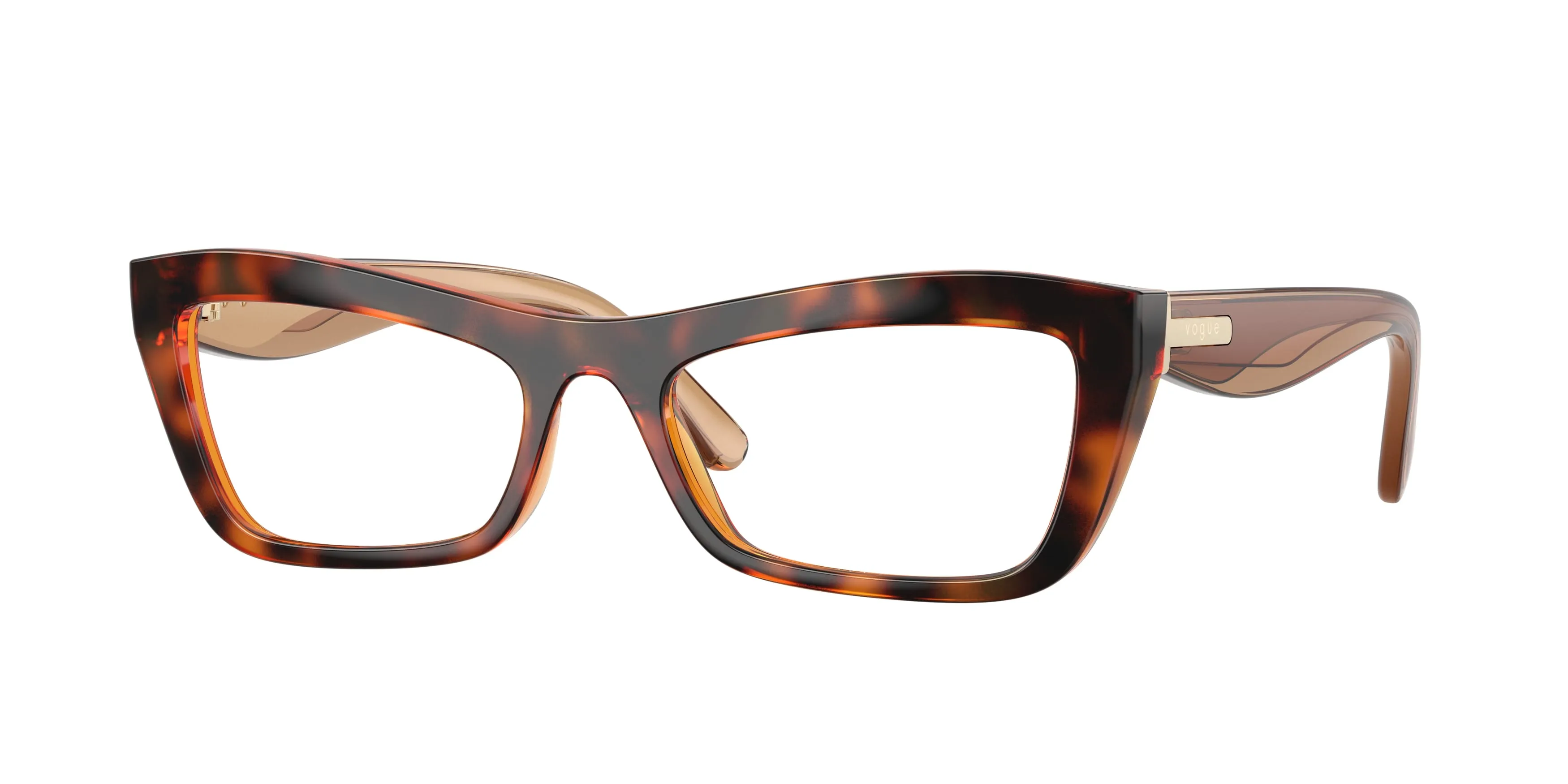 VOGUE EYEWEAR VO5710 W656 Montature da vista Nylon Marrone Trasparente Cat Eye Normale - immagine 1