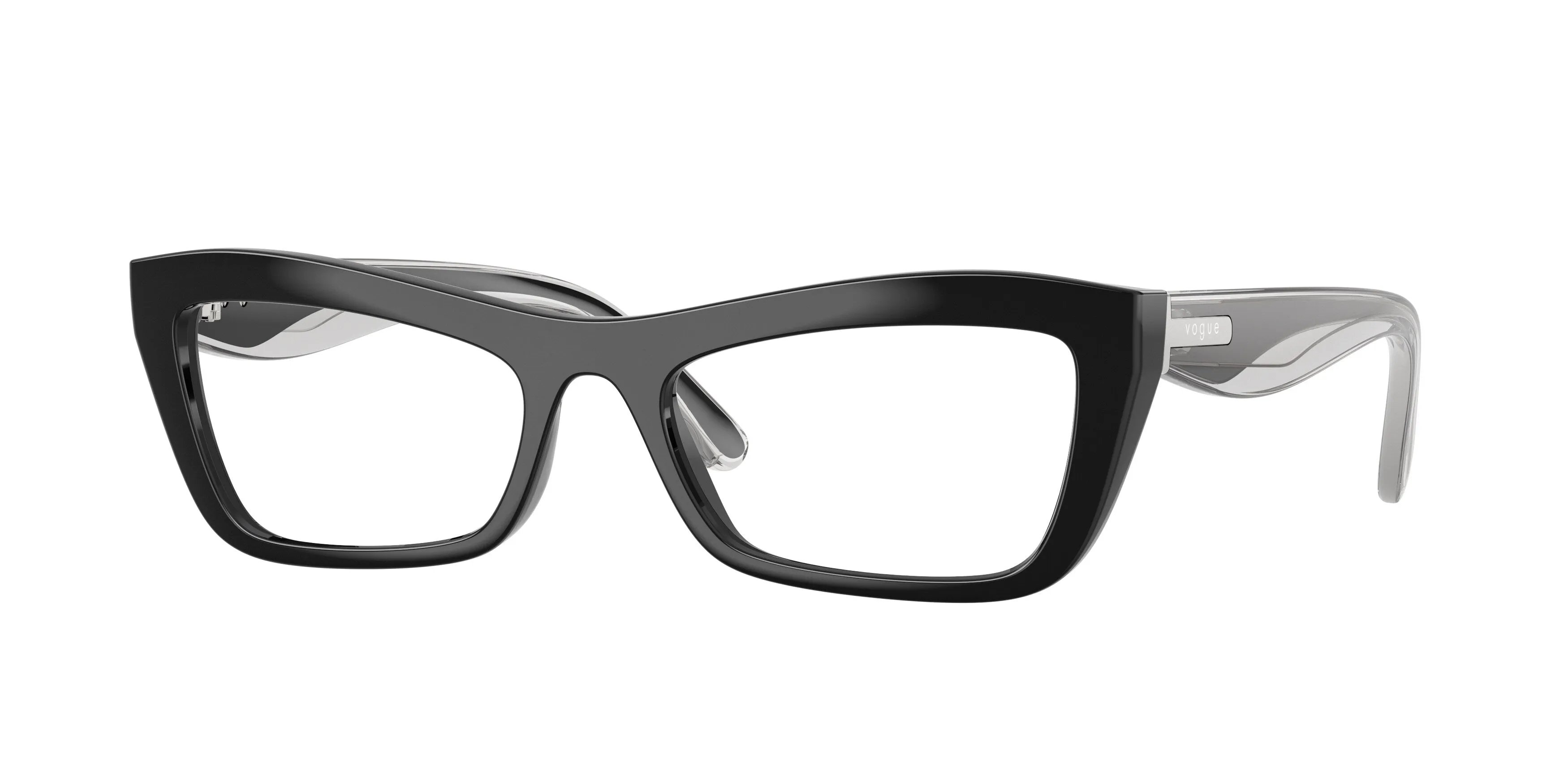 VOGUE EYEWEAR VO5710 W44 Montature da vista Nylon Nero Trasparente Cat Eye Normale - immagine 1