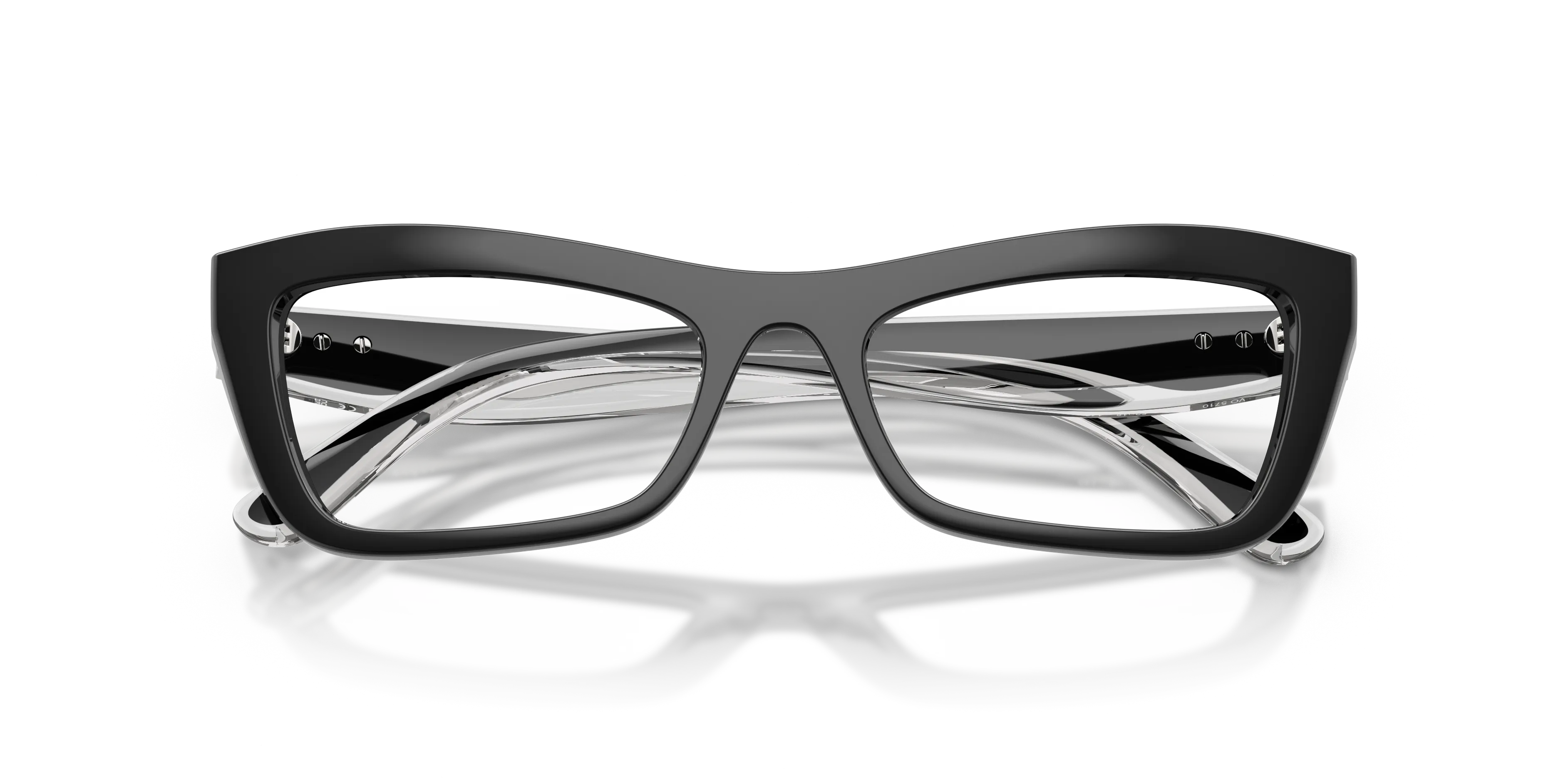 VOGUE EYEWEAR VO5710 W44 Montature da vista Nylon Nero Trasparente Cat Eye Normale - immagine 2