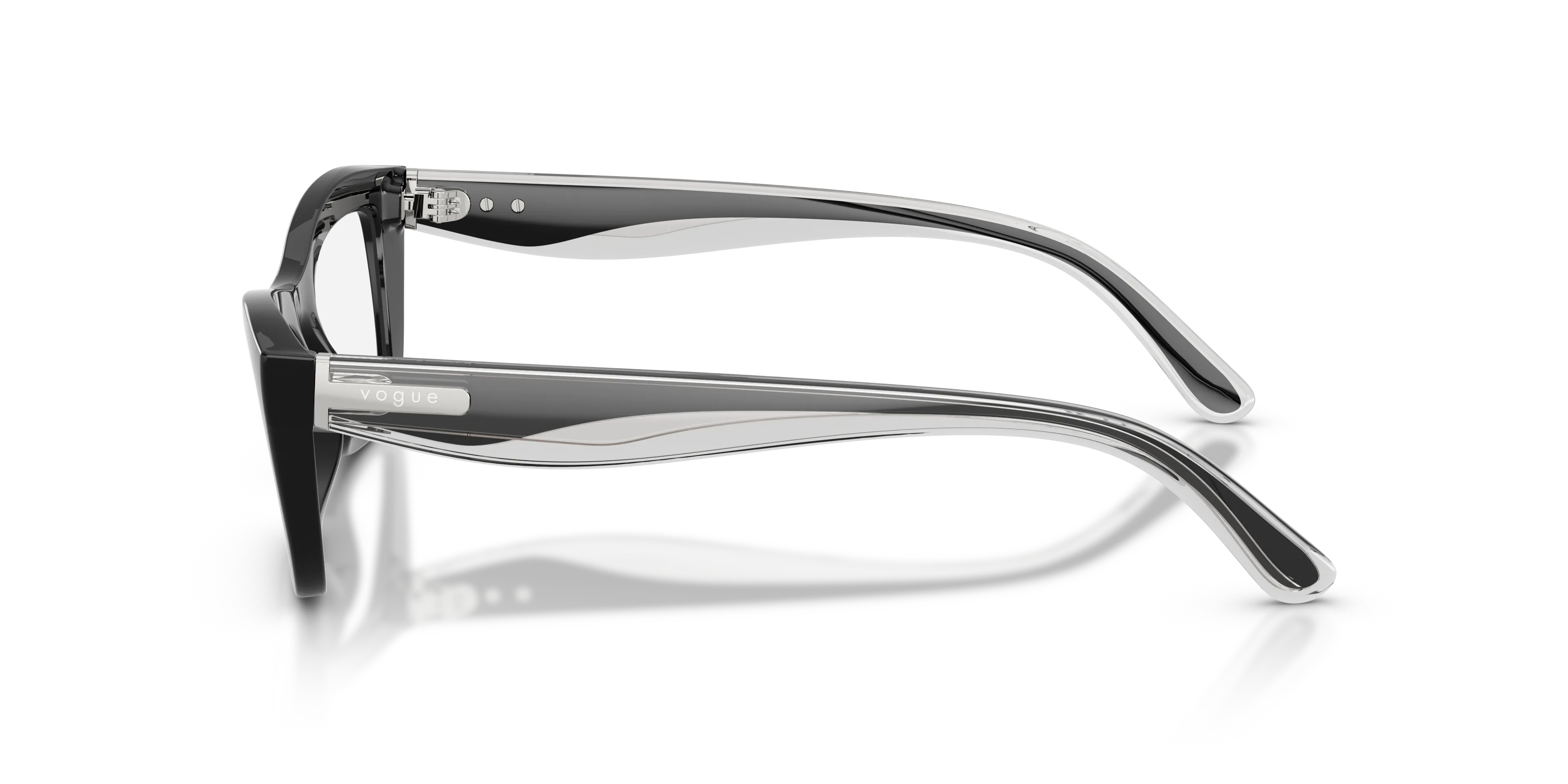 VOGUE EYEWEAR VO5710 W44 Montature da vista Nylon Nero Trasparente Cat Eye Normale - immagine 4