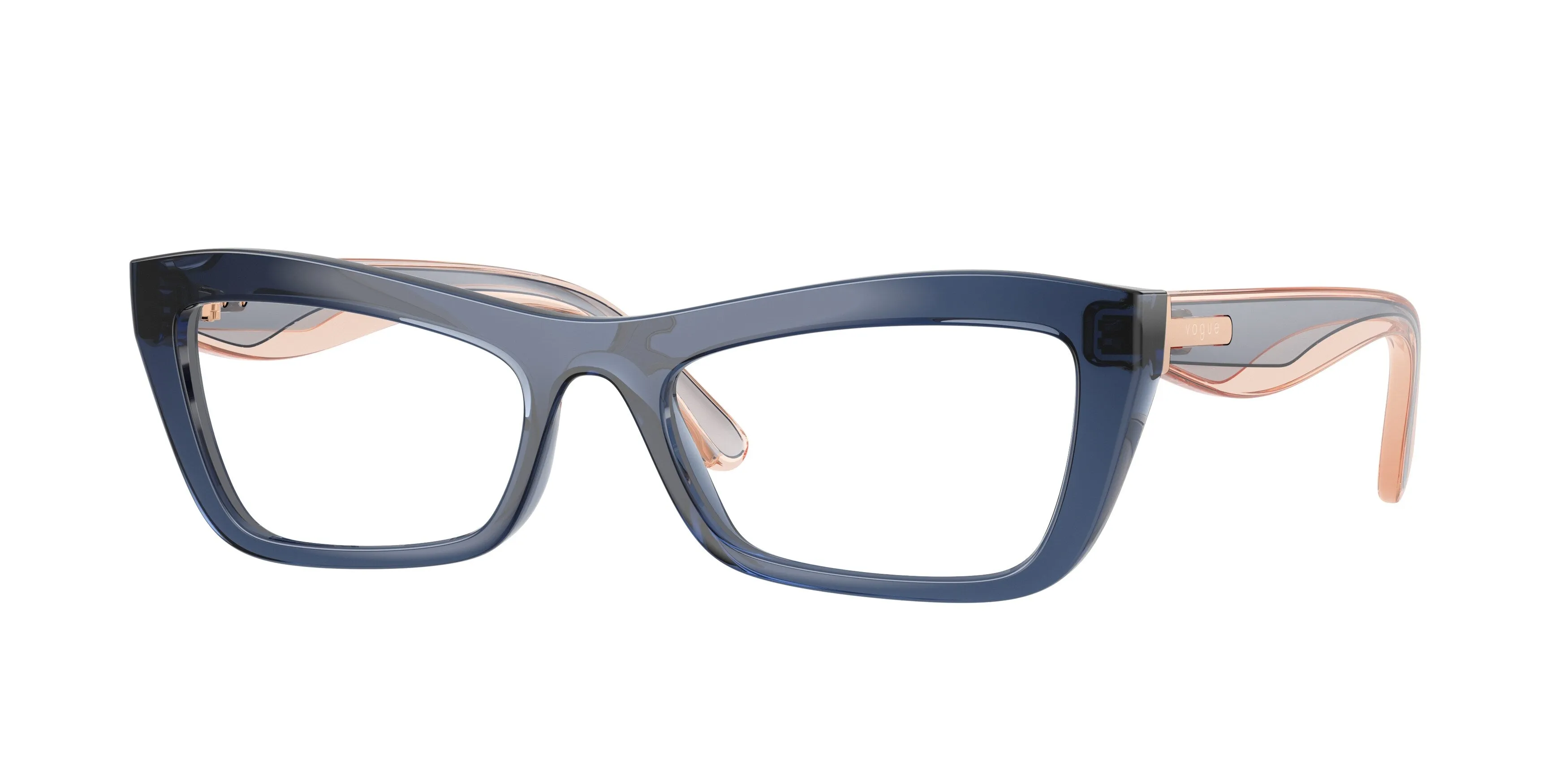 VOGUE EYEWEAR VO5710 3302 Montature da vista Nylon Blu Trasparente Cat Eye Normale - immagine 1