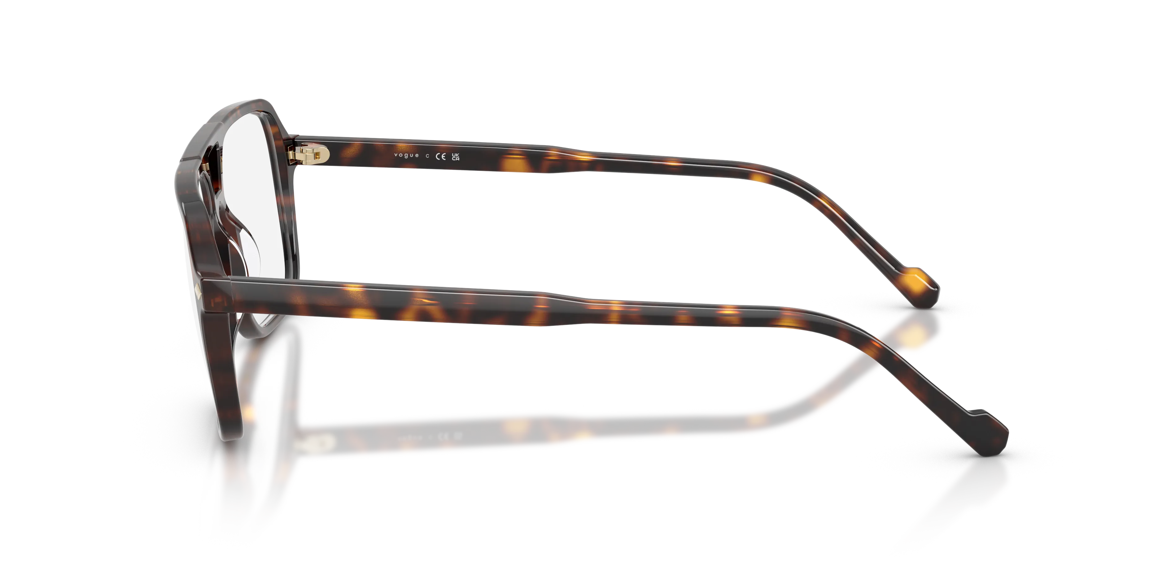 VOGUE EYEWEAR VO5709 W656 Montature da vista Acetato Marrone Trasparente Pillow Normale - immagine 4