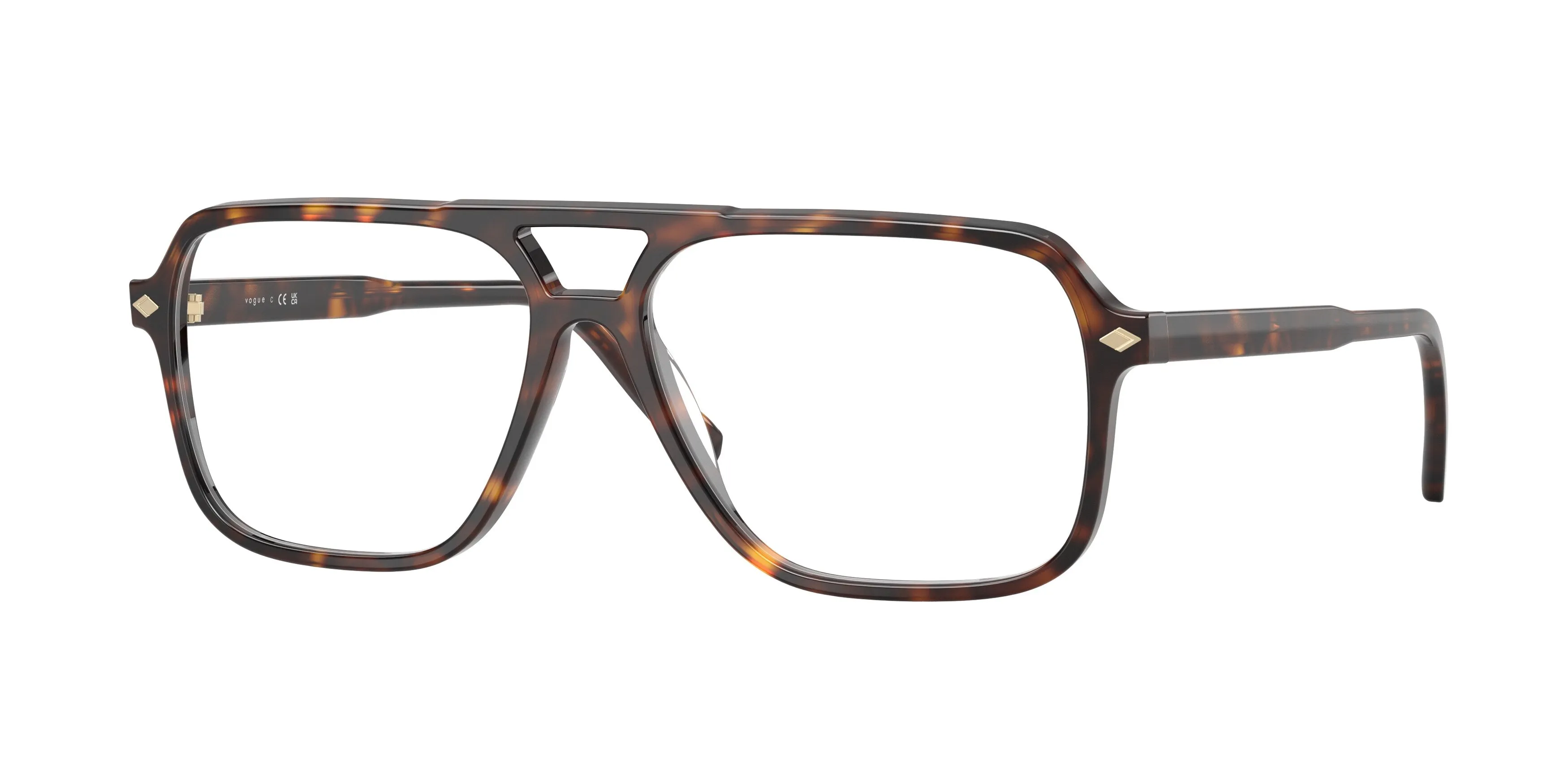 VOGUE EYEWEAR VO5709 W656 Montature da vista Acetato Marrone Trasparente Pillow Normale - immagine 1