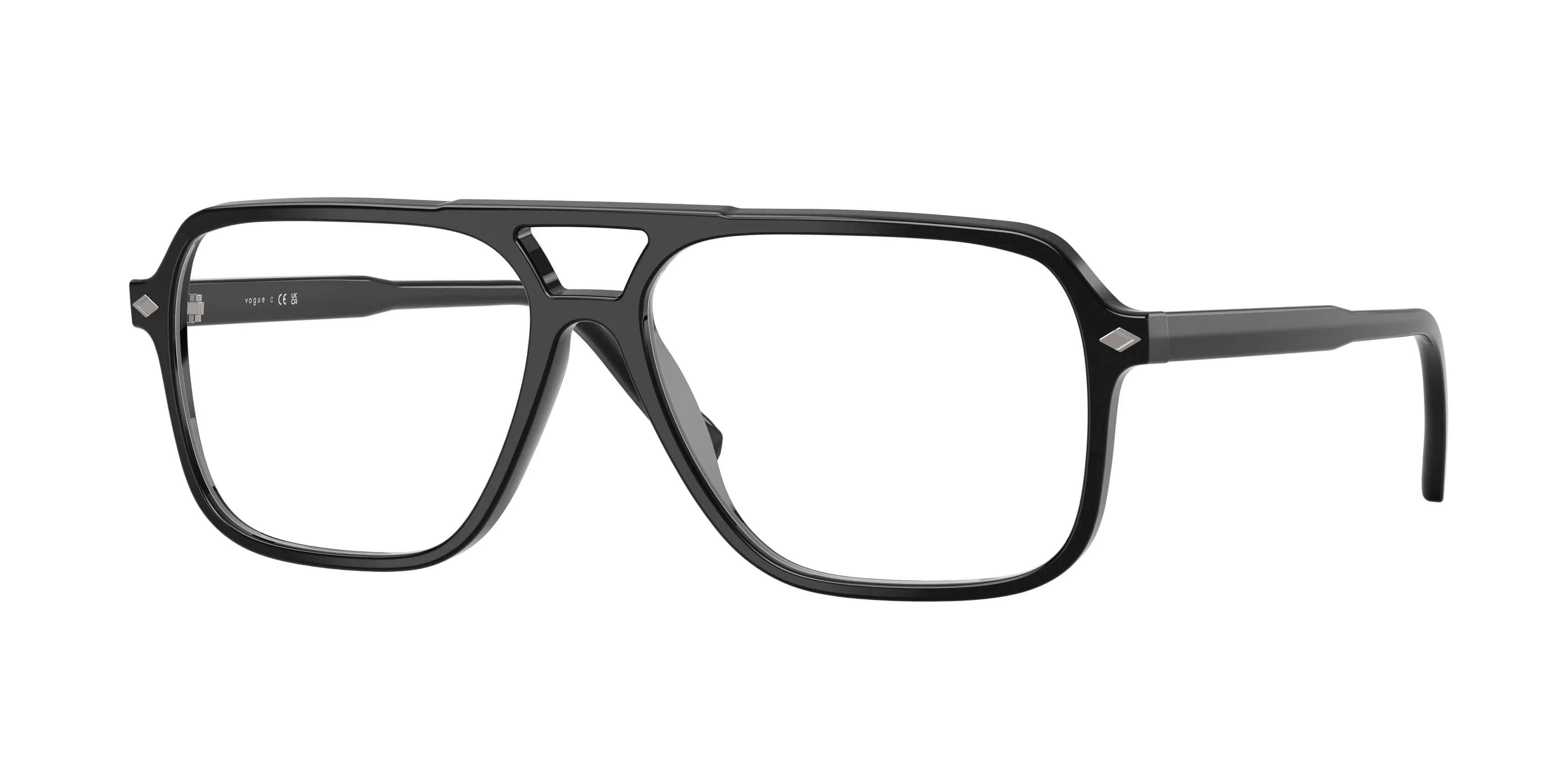 VOGUE EYEWEAR VO5709 W44 Montature da vista Acetato Nero Trasparente Pillow Normale - immagine 1