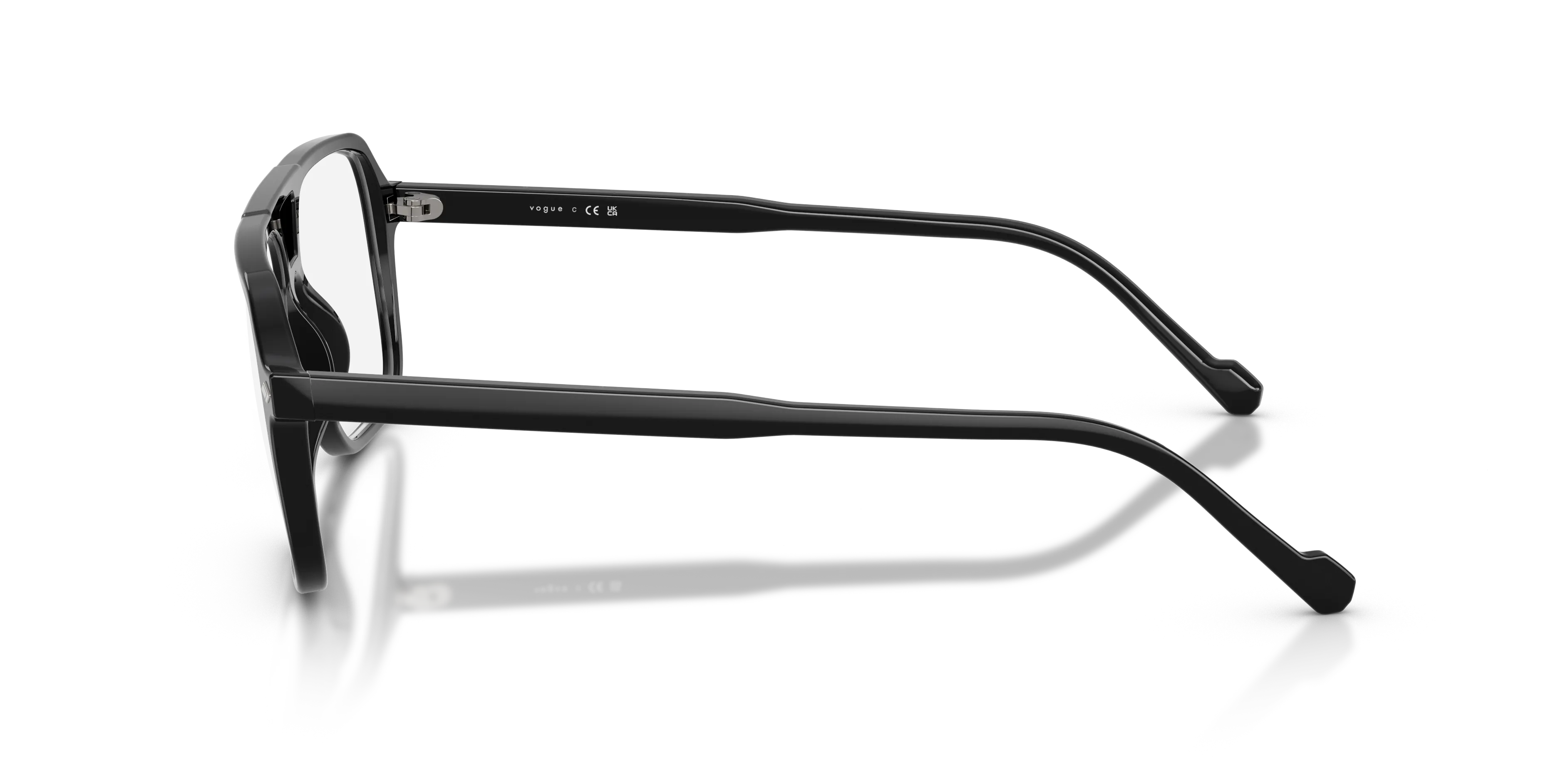 VOGUE EYEWEAR VO5709 W44 Montature da vista Acetato Nero Trasparente Pillow Normale - immagine 4
