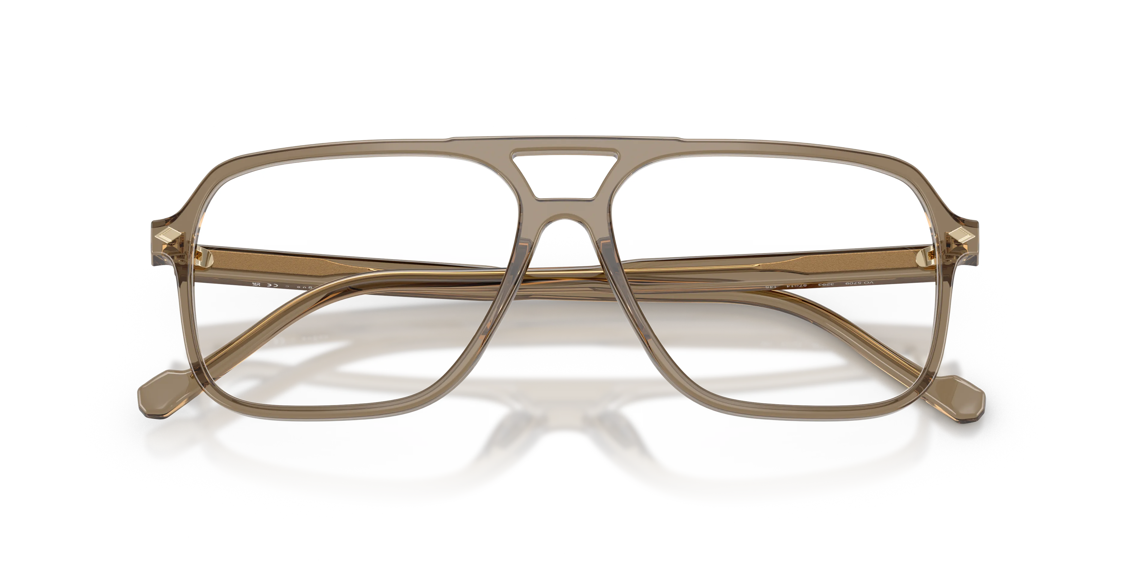 VOGUE EYEWEAR VO5709 3293 Montature da vista Acetato Marrone Trasparente Pillow Normale - immagine 2