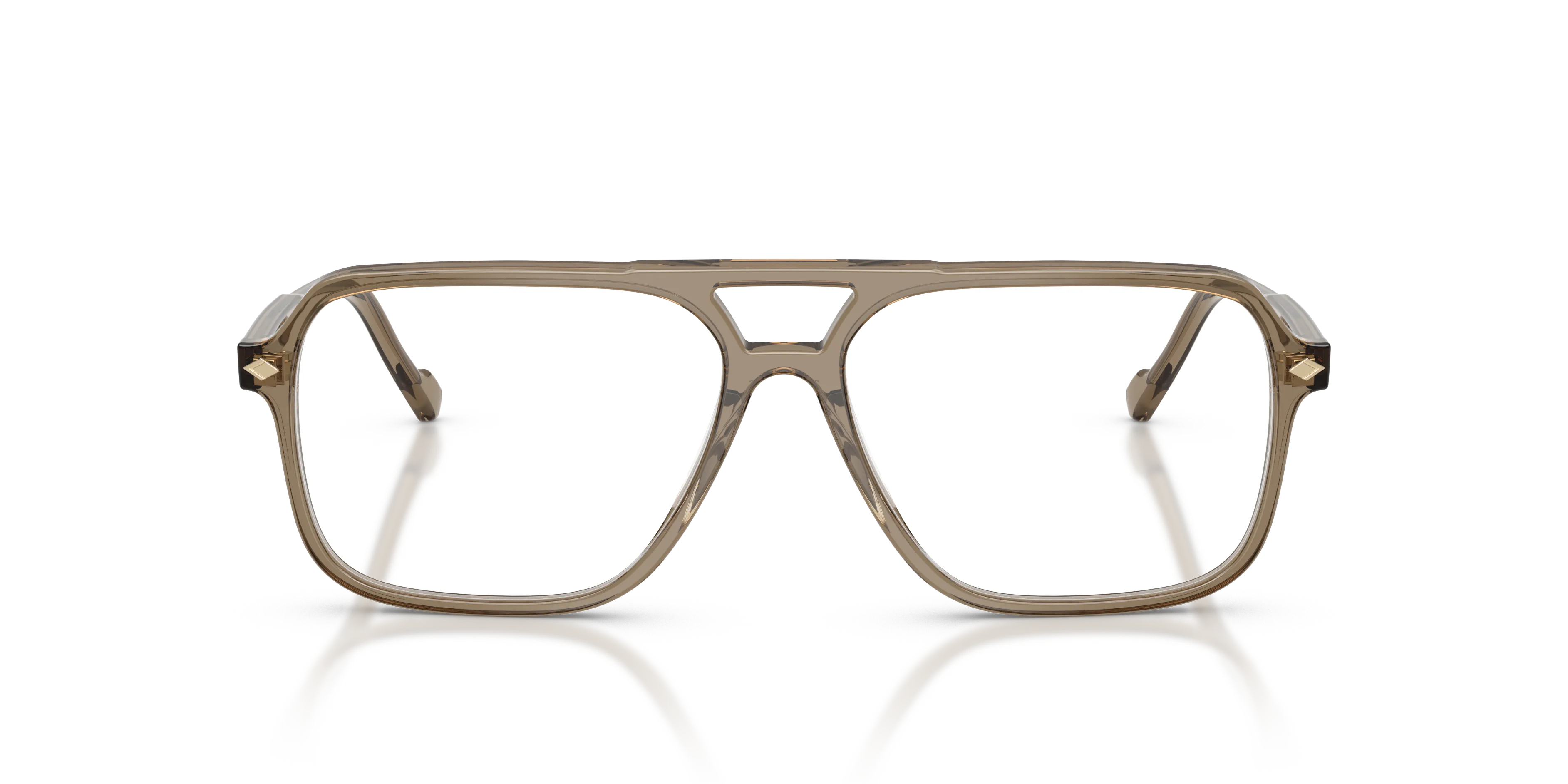 VOGUE EYEWEAR VO5709 3293 Montature da vista Acetato Marrone Trasparente Pillow Normale - immagine 3