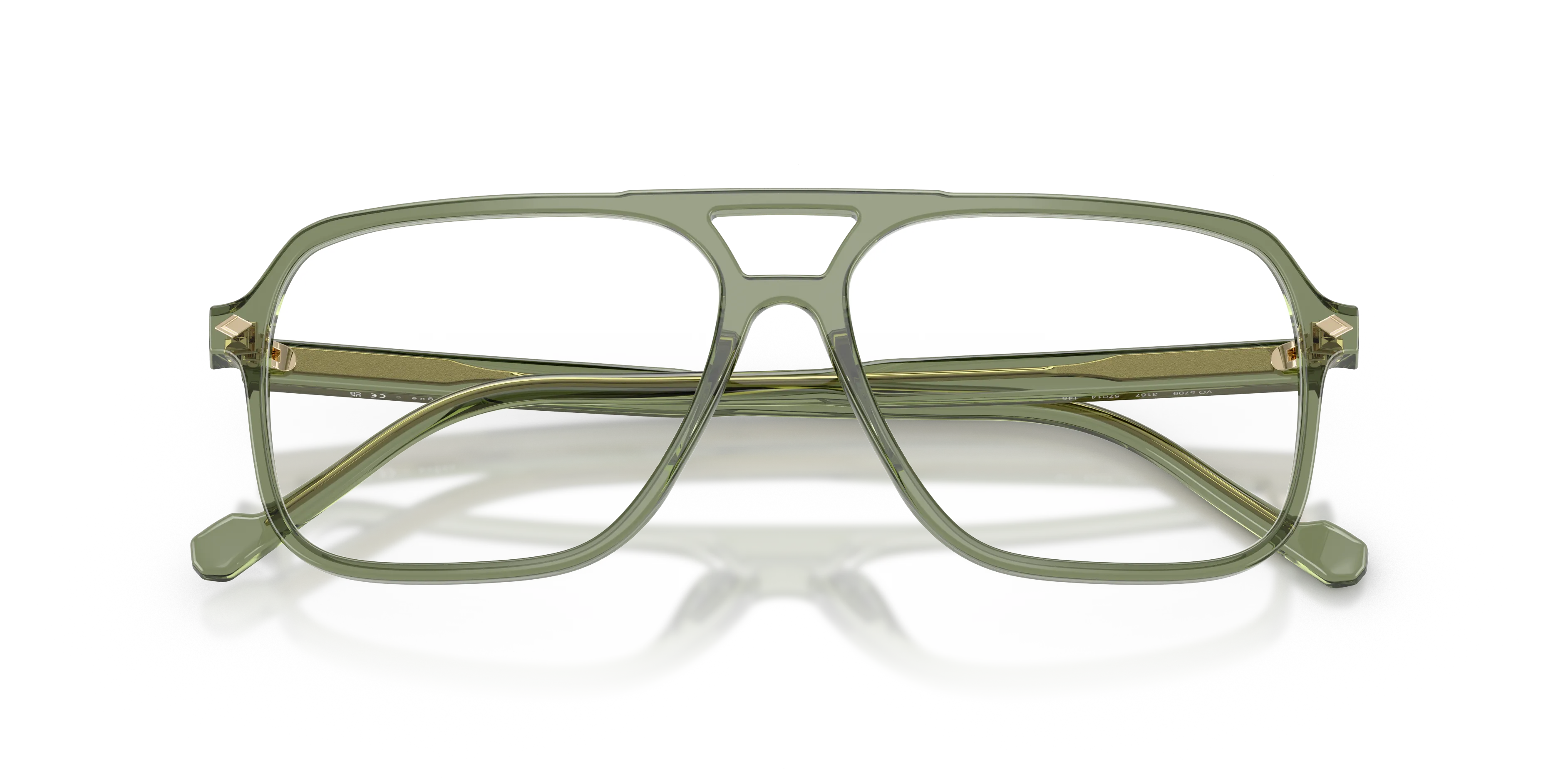 VOGUE EYEWEAR VO5709 3187 Montature da vista Acetato Verde Trasparente Pillow Normale - immagine 2