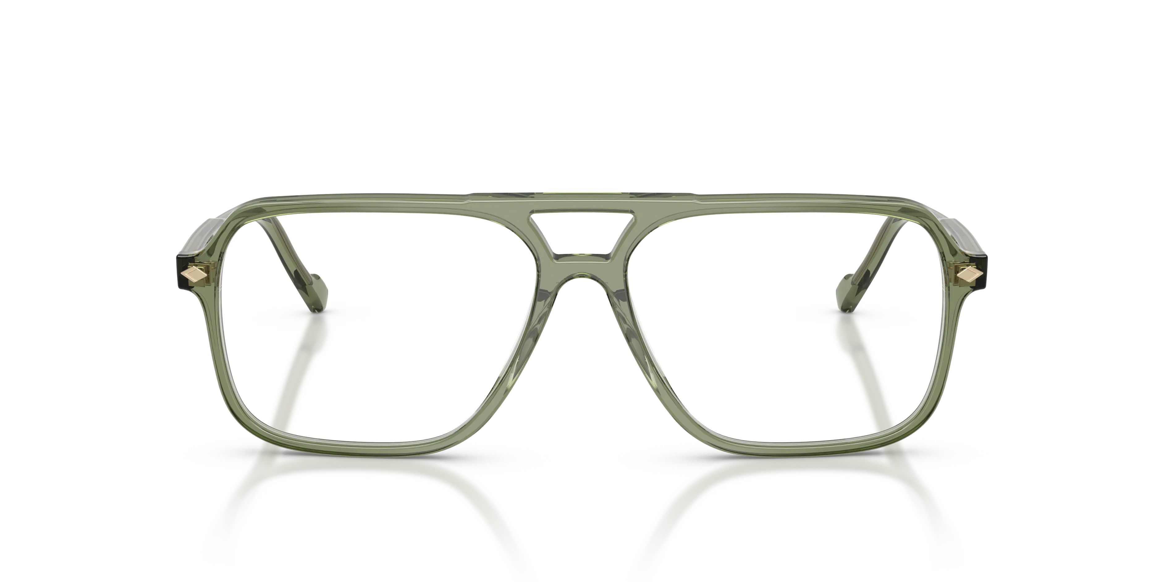 VOGUE EYEWEAR VO5709 3187 Montature da vista Acetato Verde Trasparente Pillow Normale - immagine 3