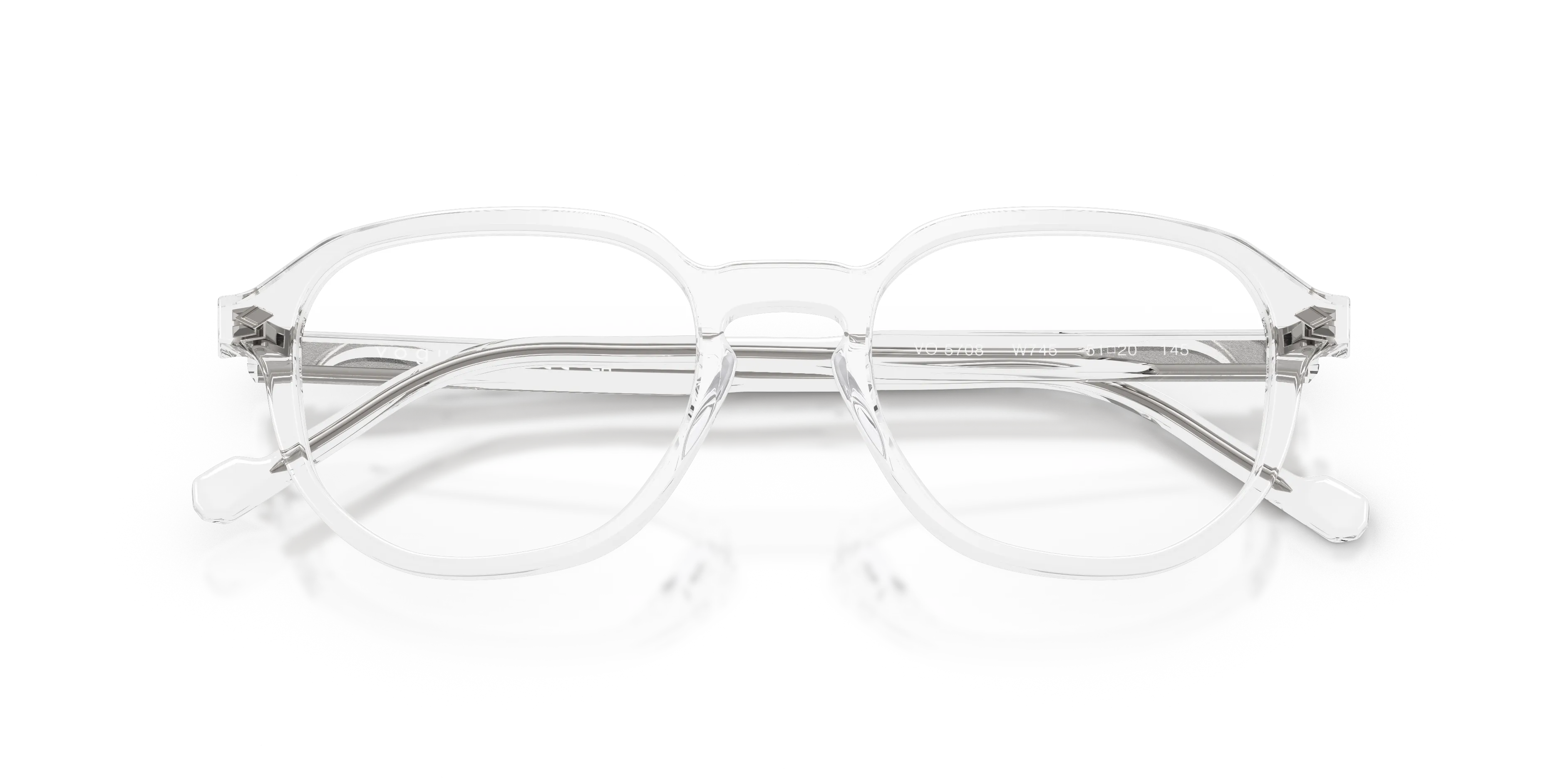 VOGUE EYEWEAR VO5708 W745 Montature da vista Acetato Trasparente Trasparente Geometrica Normale - immagine 2