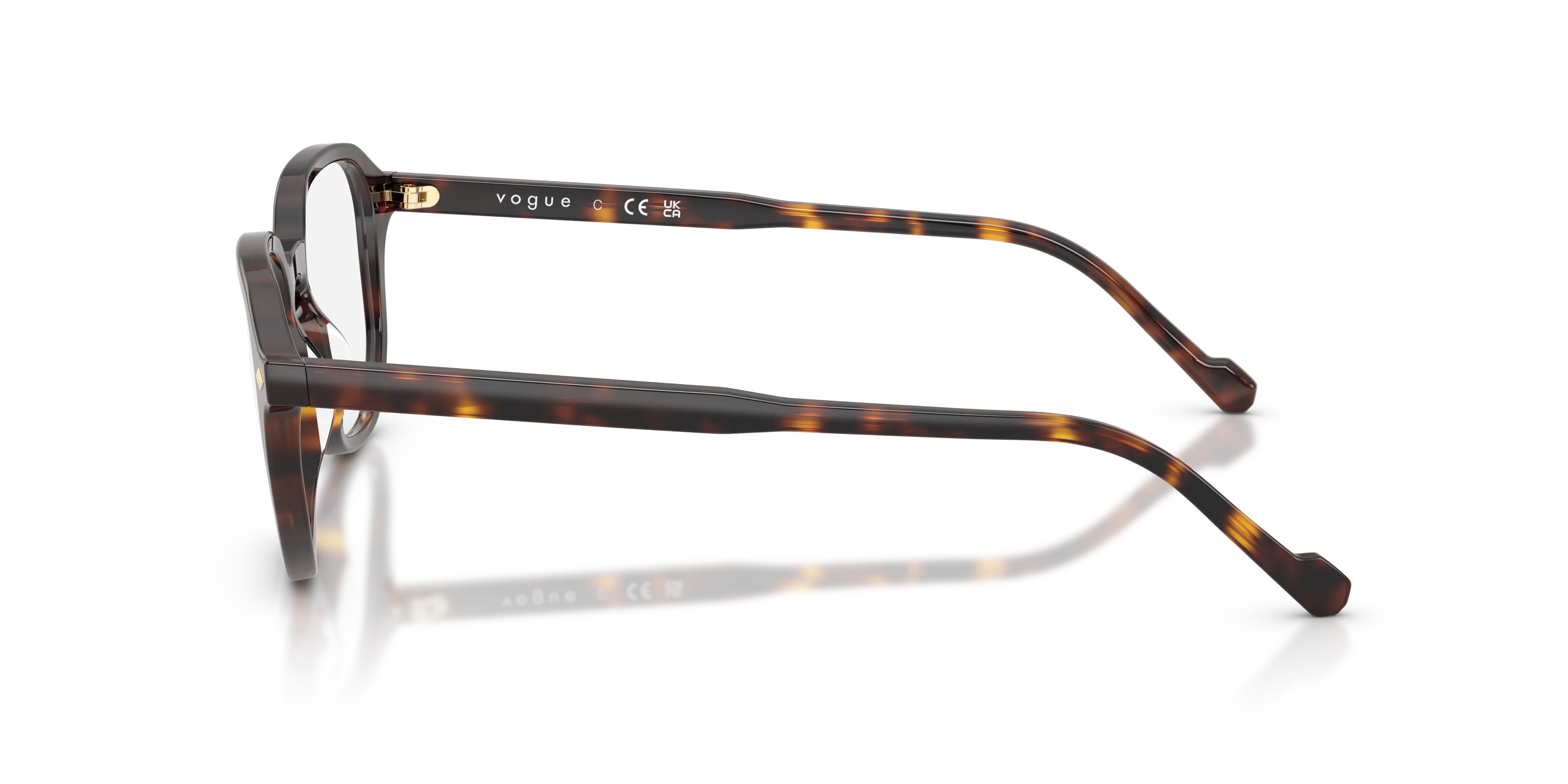 VOGUE EYEWEAR VO5708 W656 Montature da vista Acetato Marrone Trasparente Geometrica Normale - immagine 4
