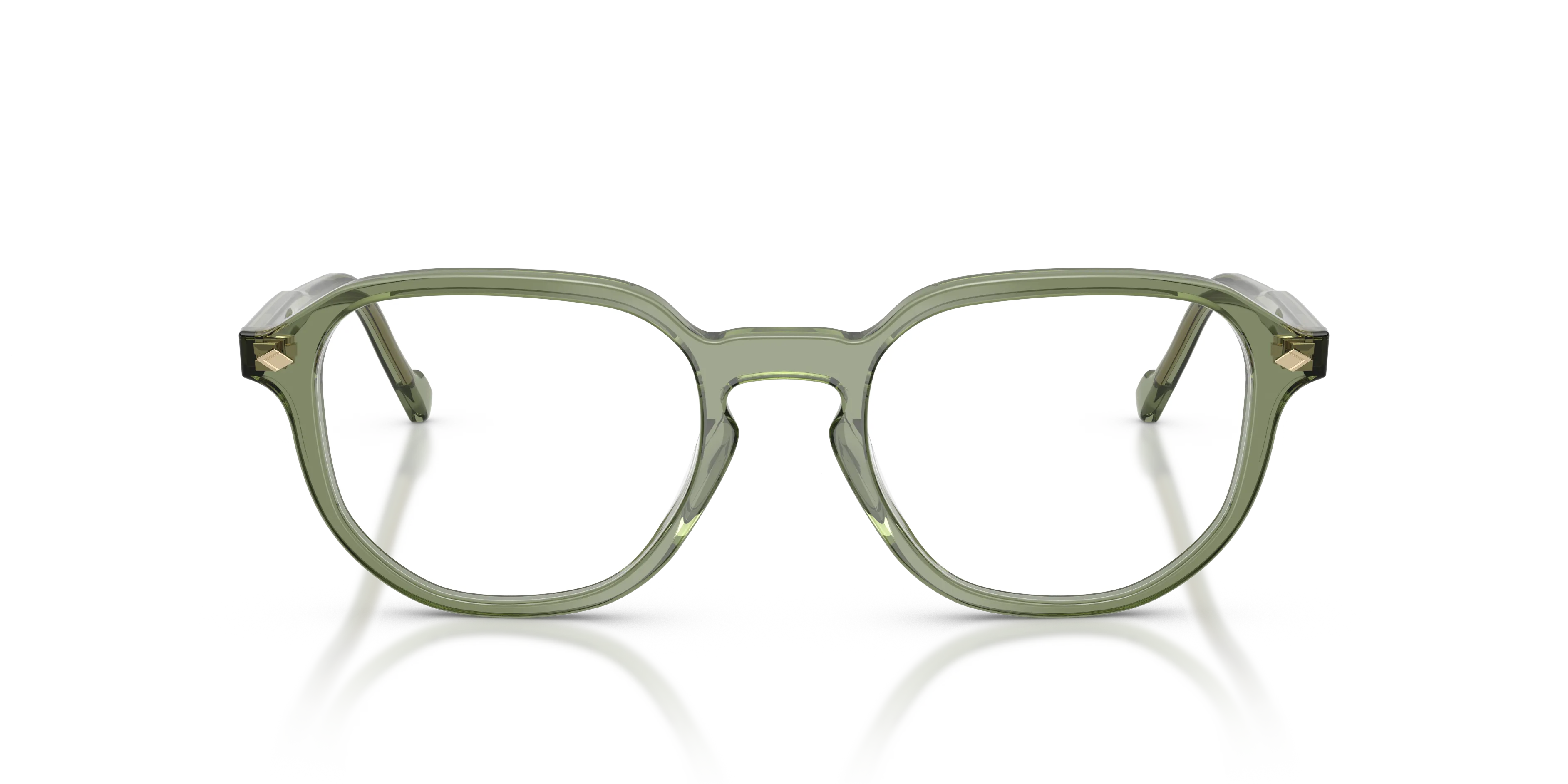 VOGUE EYEWEAR VO5708 3187 Montature da vista Acetato Verde Trasparente Geometrica Normale - immagine 3