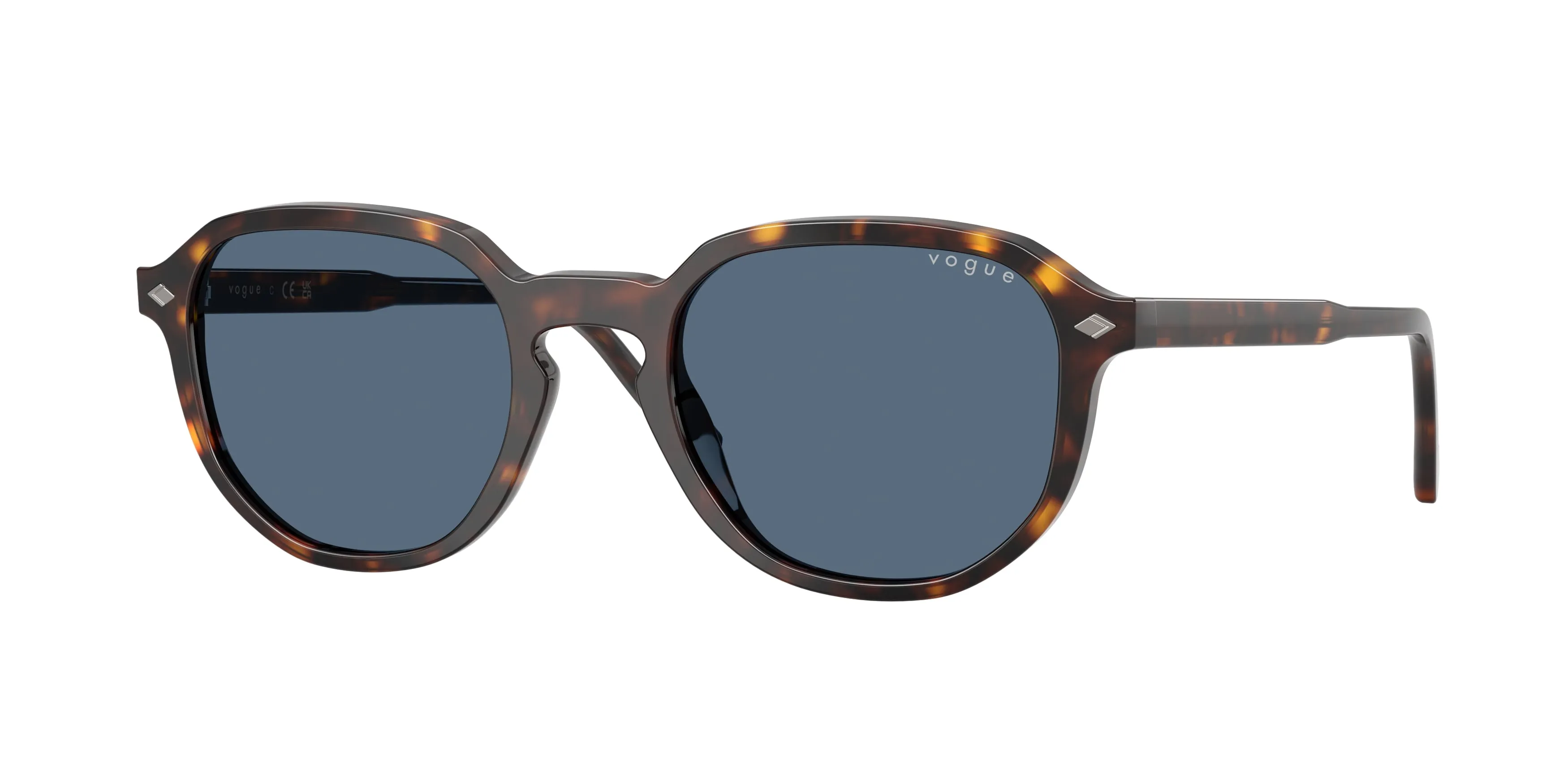 VOGUE EYEWEAR VO5707S W65680 Occhiali da sole Acetato Marrone Blu Geometrica Normale - immagine 1