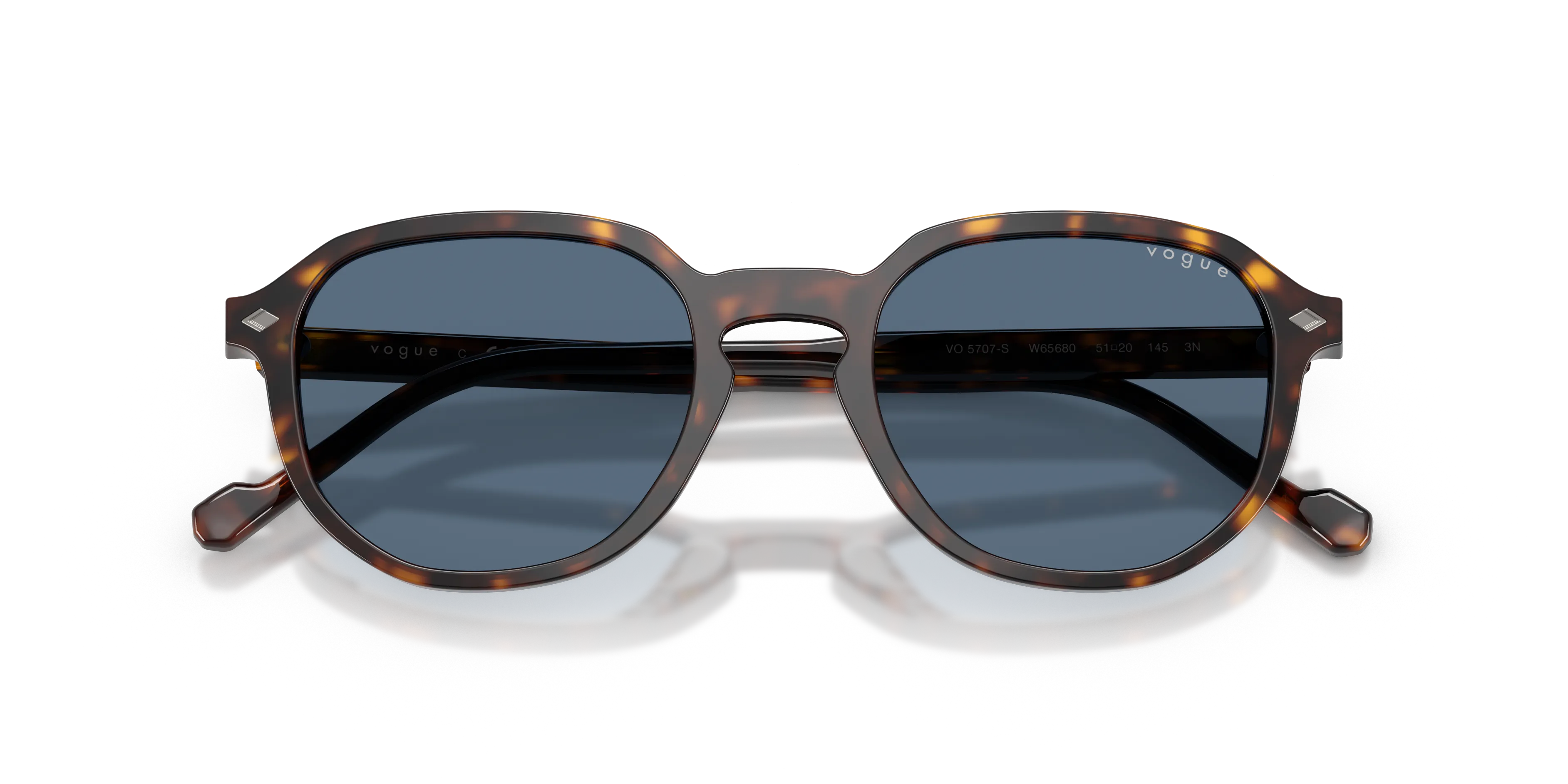VOGUE EYEWEAR VO5707S W65680 Occhiali da sole Acetato Marrone Blu Geometrica Normale - immagine 2