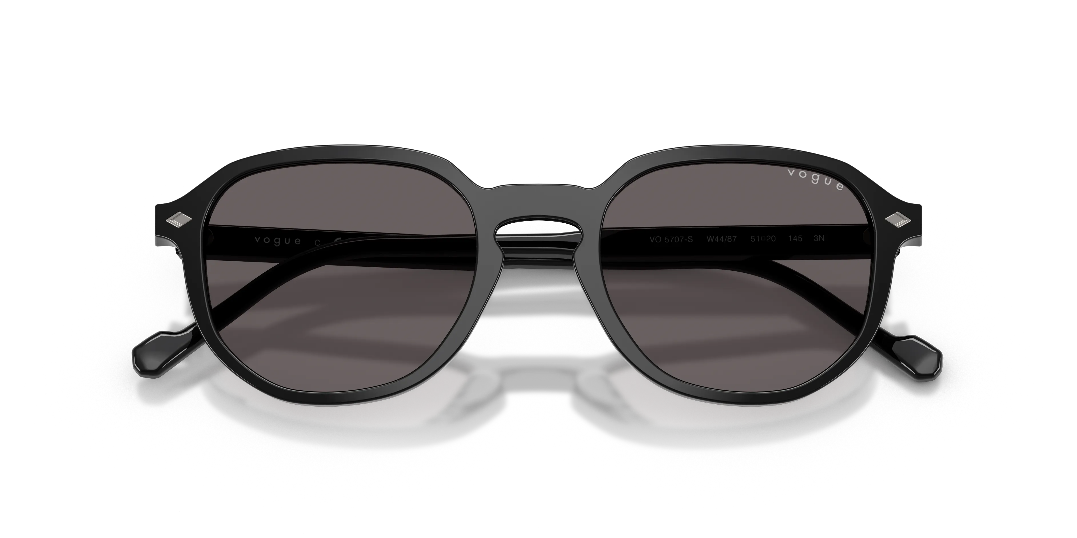 VOGUE EYEWEAR VO5707S W44/87 Occhiali da sole Acetato Nero Grigio Geometrica Normale - immagine 2