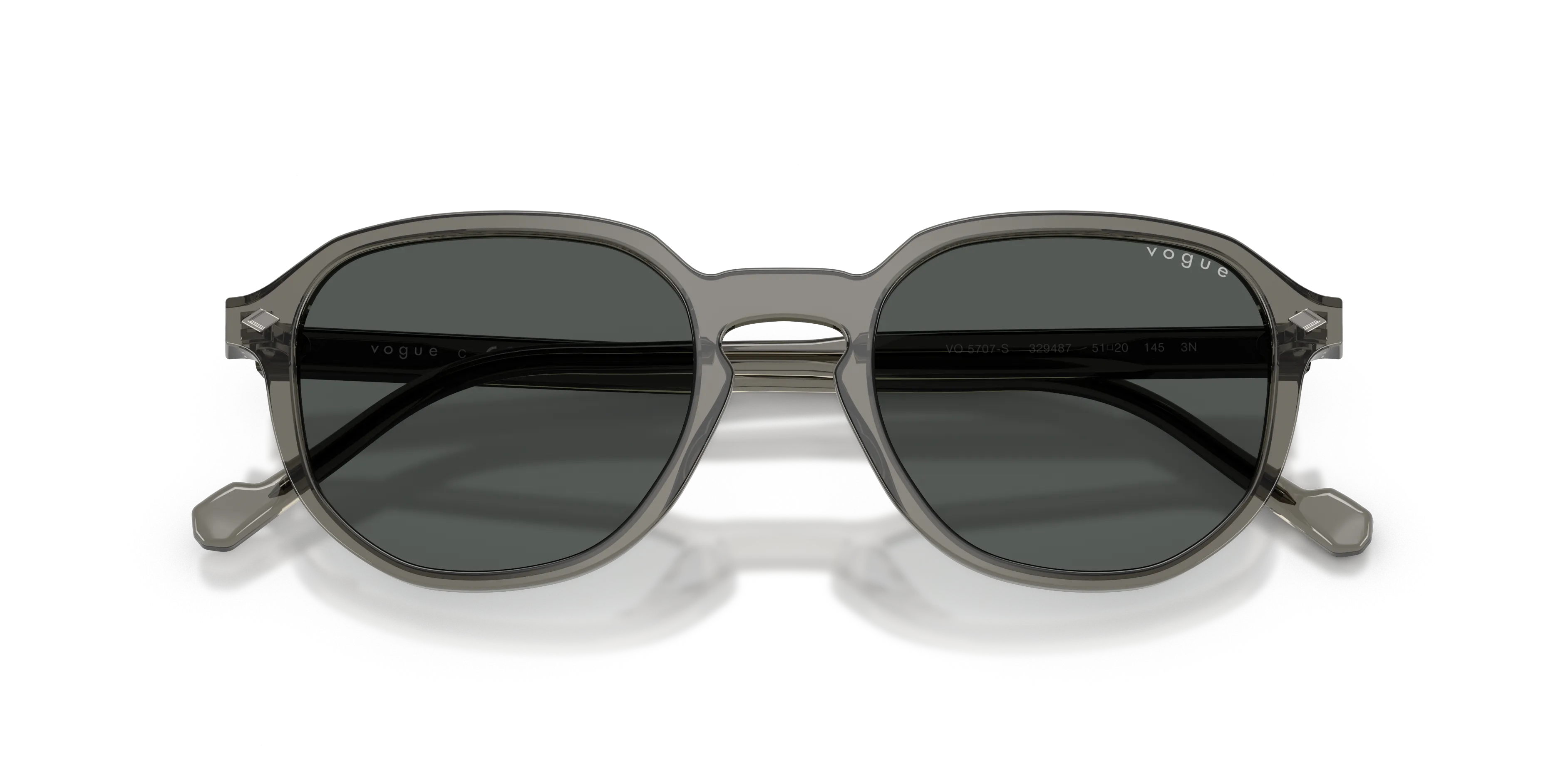 VOGUE EYEWEAR VO5707S 329487 Occhiali da sole Acetato Grigio Grigio Geometrica Normale - immagine 2