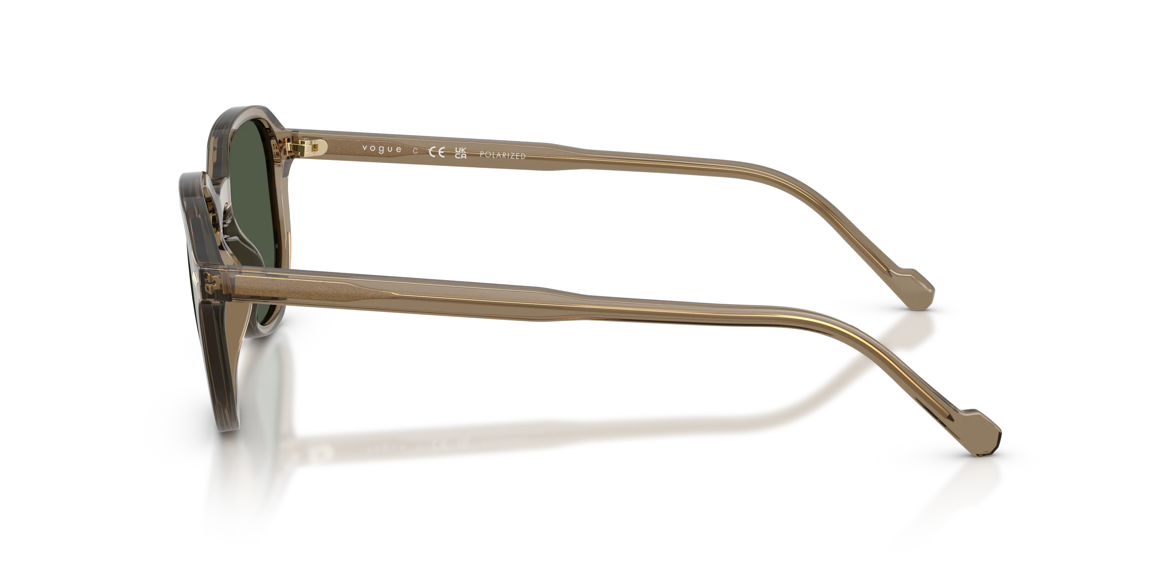 VOGUE EYEWEAR VO5707S 32939A Occhiali da sole Acetato Marrone Verde Geometrica Polarizzata - immagine 4