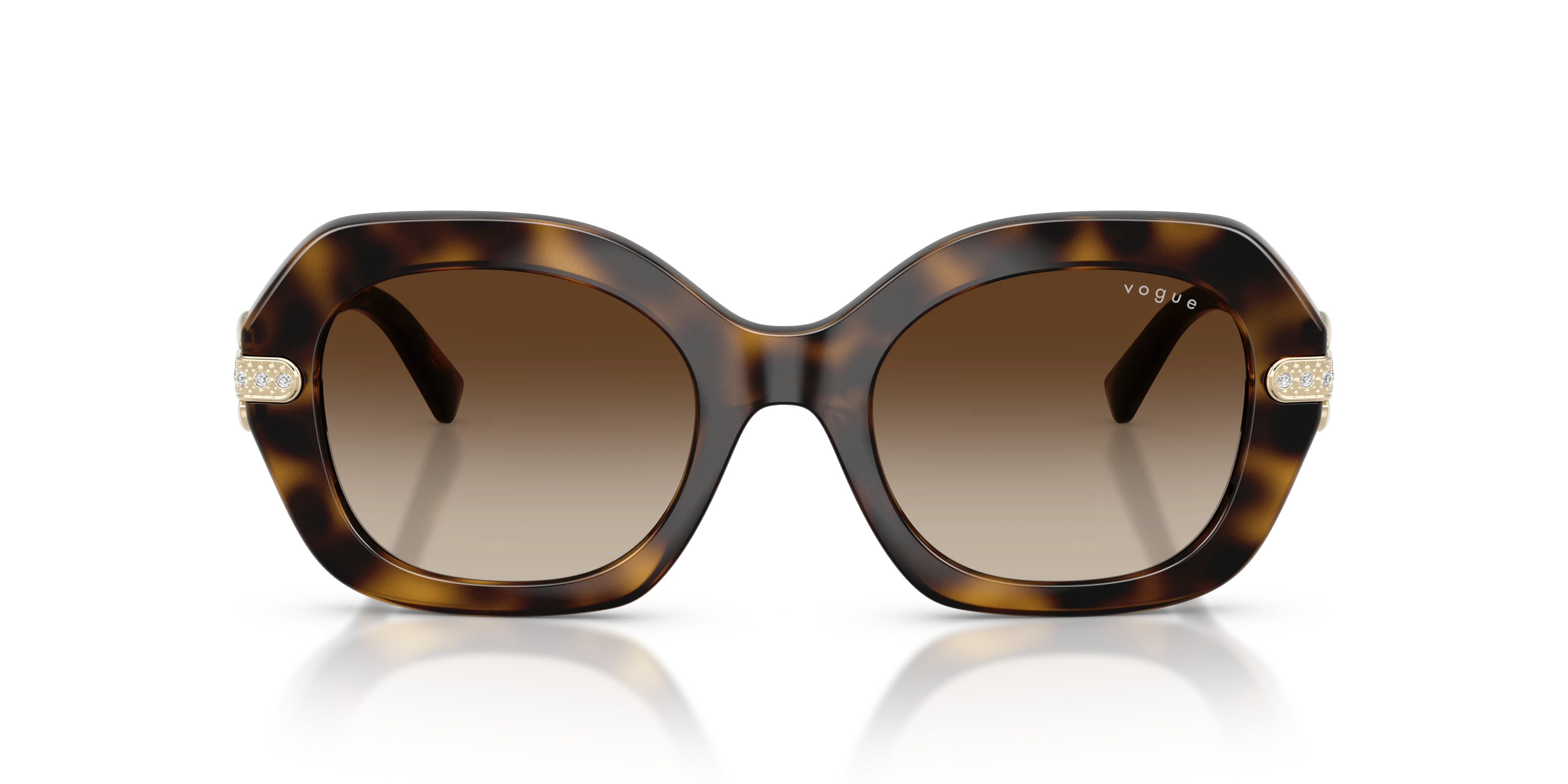 VOGUE EYEWEAR VO5706SB W65613 Occhiali da sole Nylon Marrone Marrone Geometrica Normale Sfumato - immagine 3