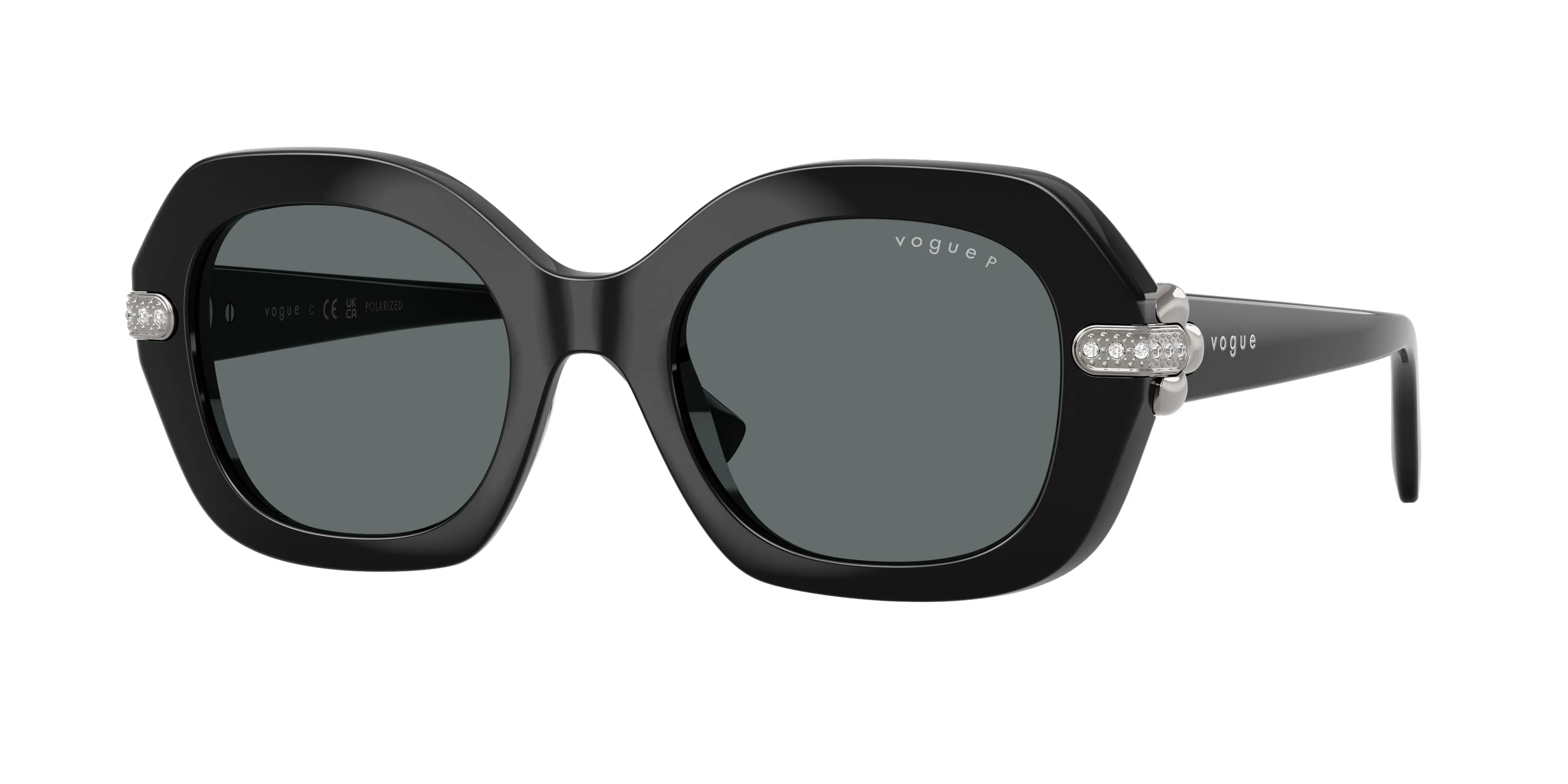 VOGUE EYEWEAR VO5706SB W44/81 Occhiali da sole Nylon Nero Grigio Geometrica Polarizzata - immagine 1