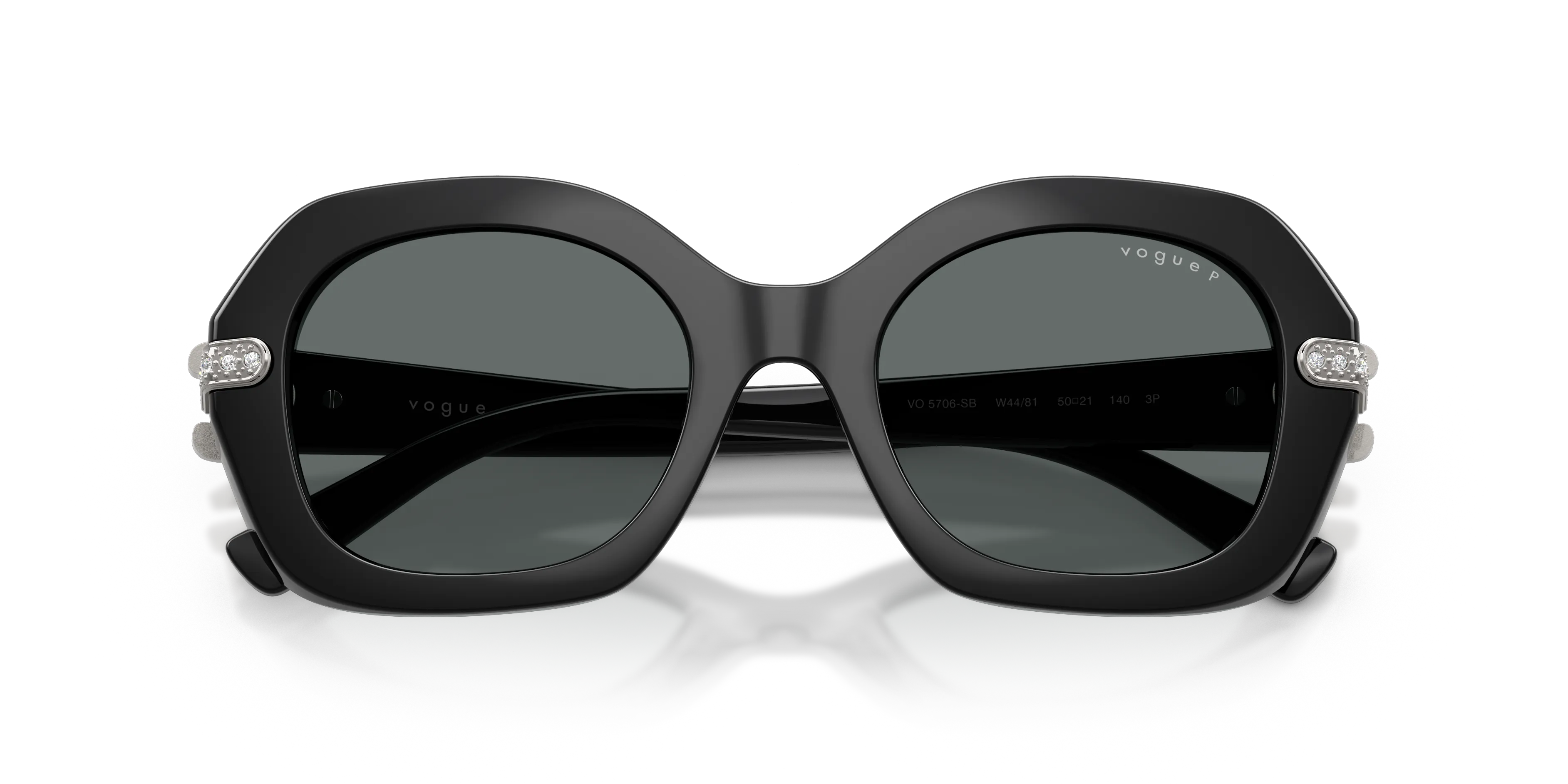VOGUE EYEWEAR VO5706SB W44/81 Occhiali da sole Nylon Nero Grigio Geometrica Polarizzata - immagine 2