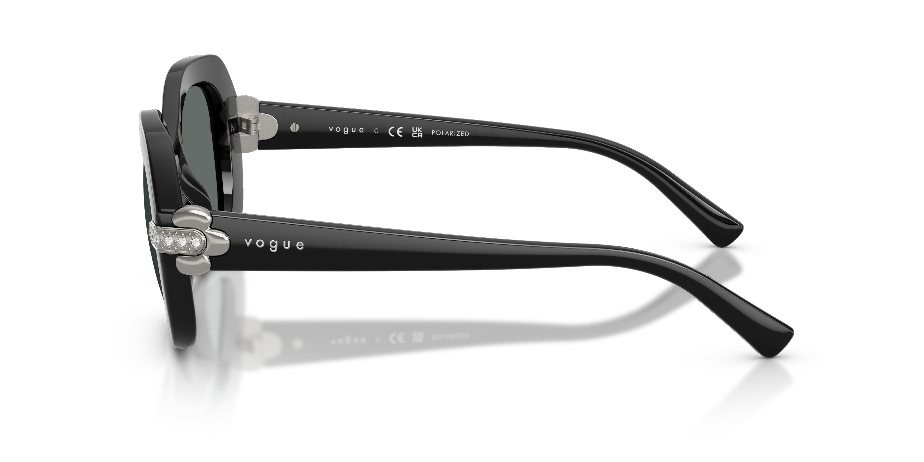 VOGUE EYEWEAR VO5706SB W44/81 Occhiali da sole Nylon Nero Grigio Geometrica Polarizzata - immagine 4