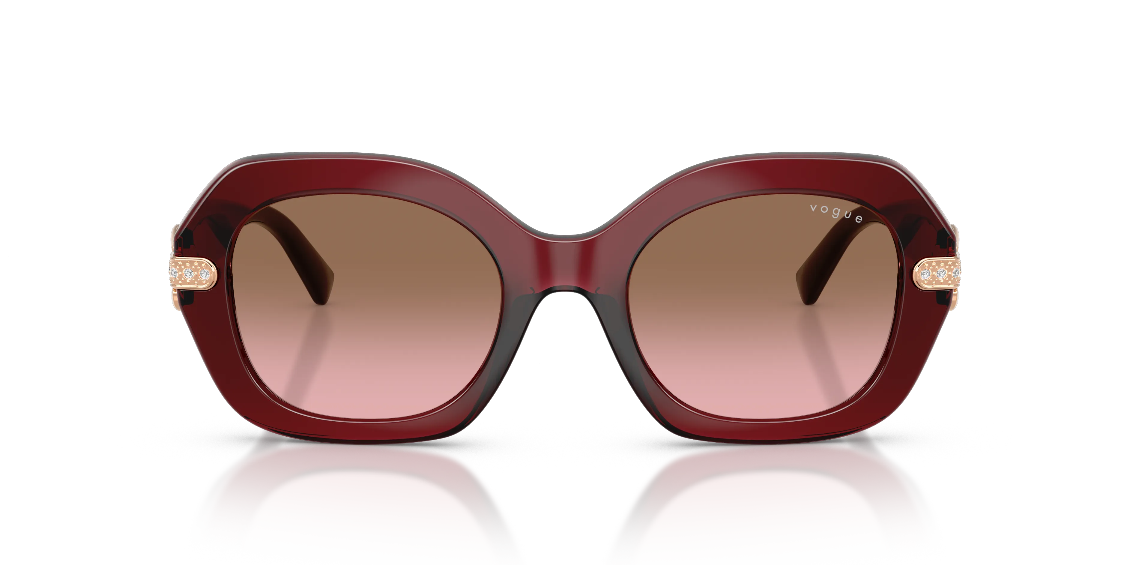 VOGUE EYEWEAR VO5706SB 328614 Occhiali da sole Nylon Rosso Rosa Geometrica Normale Sfumato - immagine 3