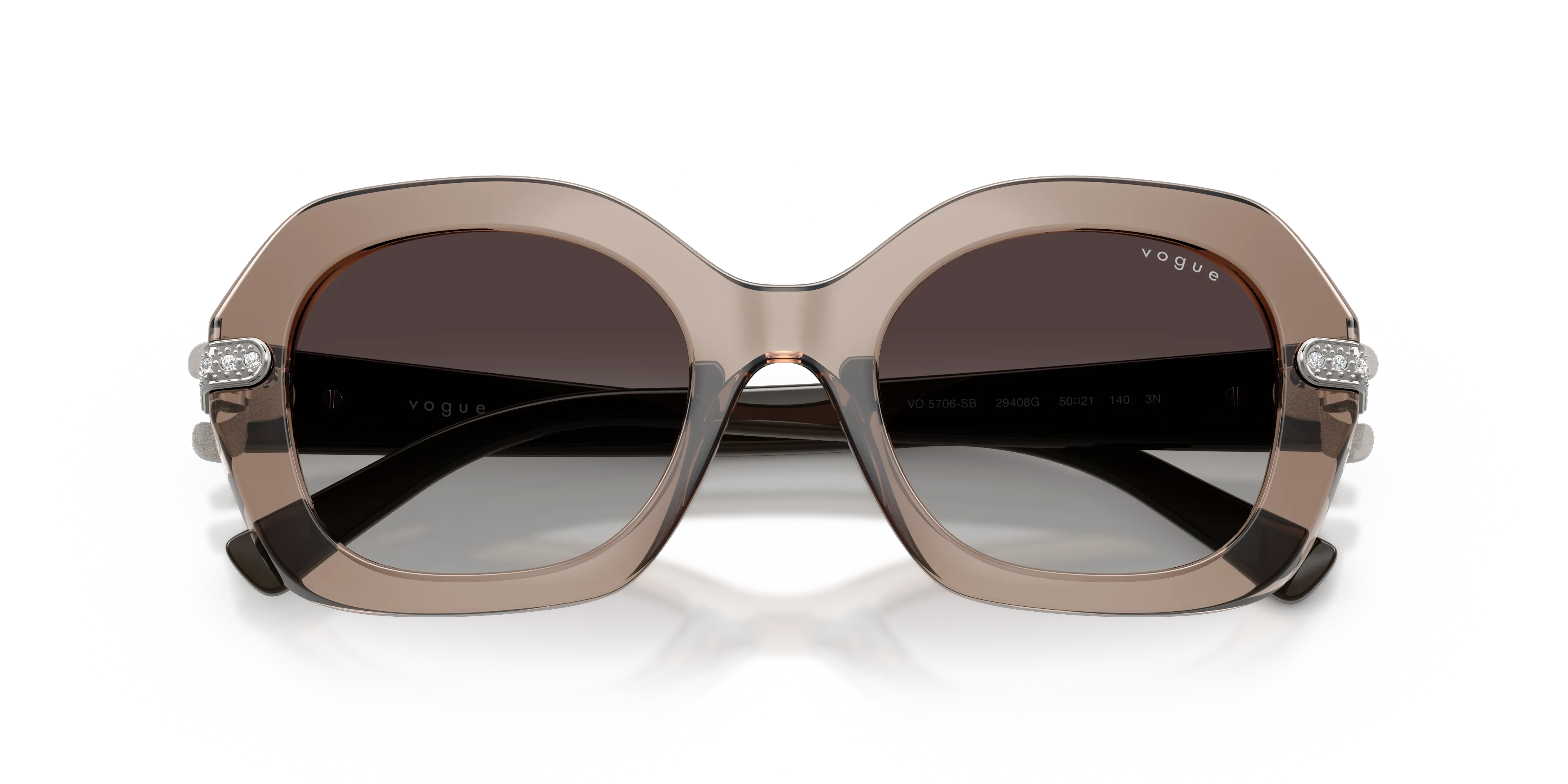 VOGUE EYEWEAR VO5706SB 29408G Occhiali da sole Nylon Marrone Grigio Geometrica Normale Sfumato - immagine 2
