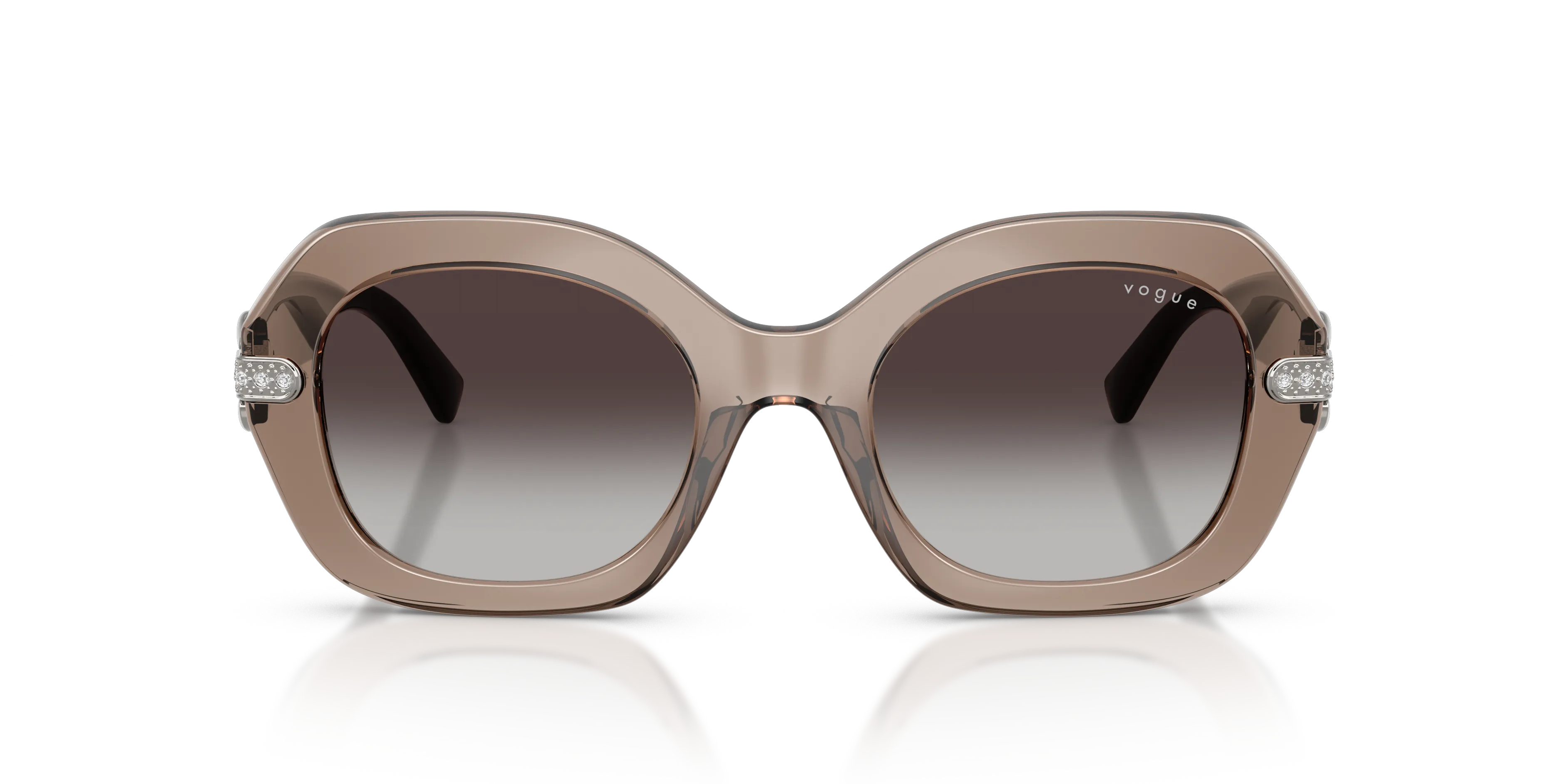 VOGUE EYEWEAR VO5706SB 29408G Occhiali da sole Nylon Marrone Grigio Geometrica Normale Sfumato - immagine 3