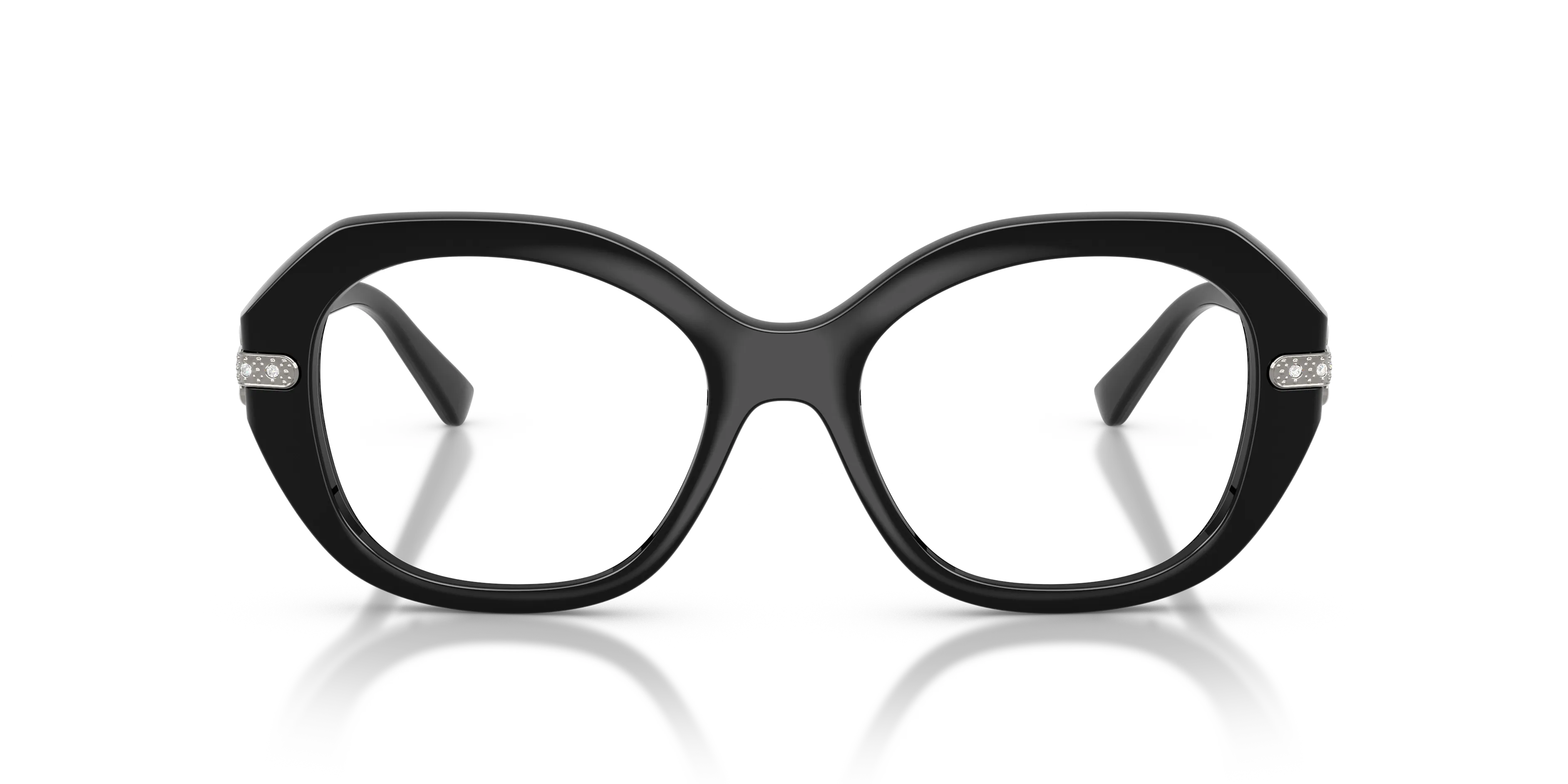 VOGUE EYEWEAR VO5705B W44 Montature da vista Nylon Nero Trasparente Geometrica Normale - immagine 3