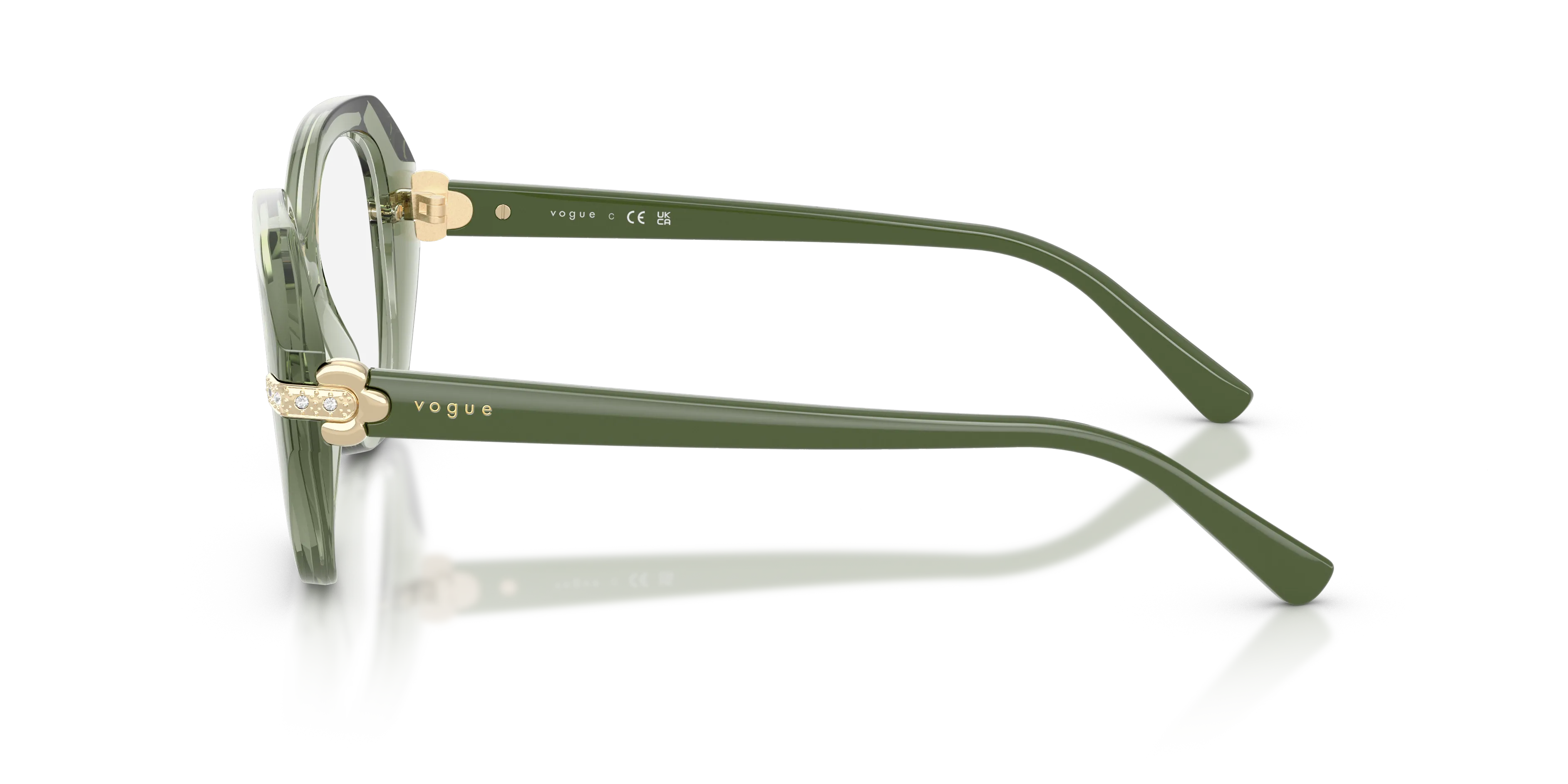 VOGUE EYEWEAR VO5705B 3022 Montature da vista Nylon Verde Trasparente Geometrica Normale - immagine 4