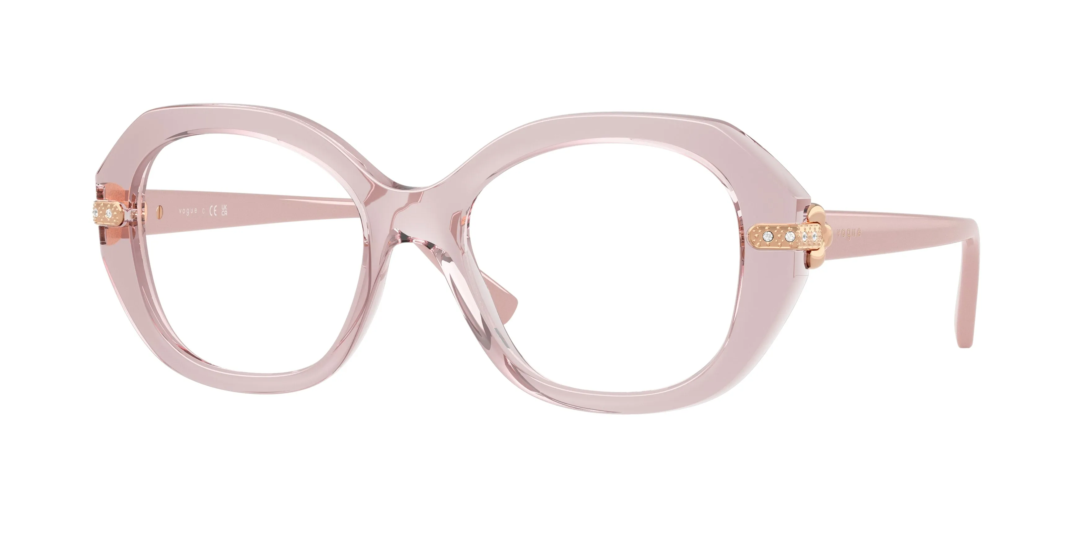 VOGUE EYEWEAR VO5705B 2942 Montature da vista Nylon Rosa Trasparente Geometrica Normale - immagine 1