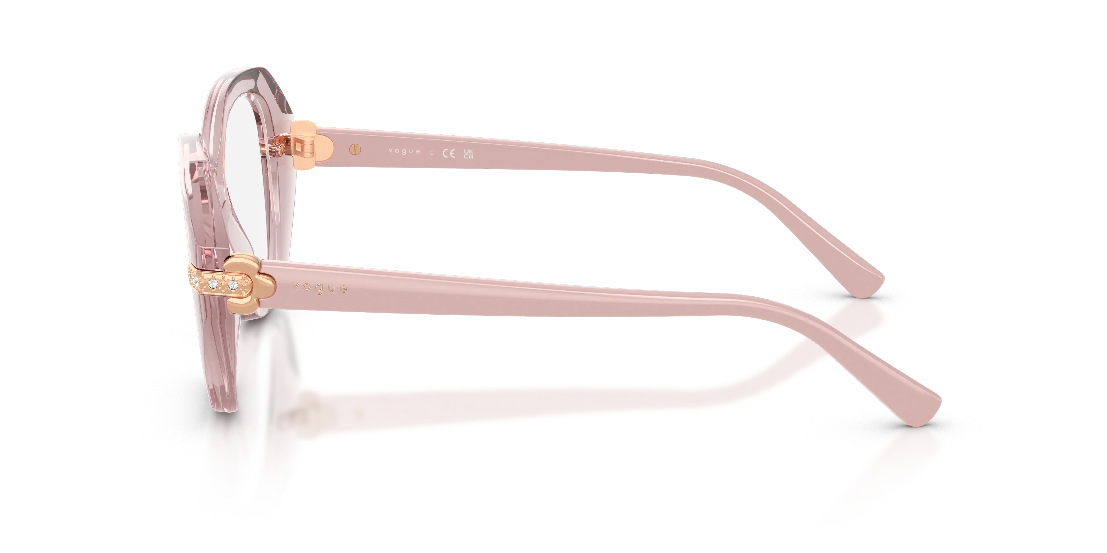 VOGUE EYEWEAR VO5705B 2942 Montature da vista Nylon Rosa Trasparente Geometrica Normale - immagine 4