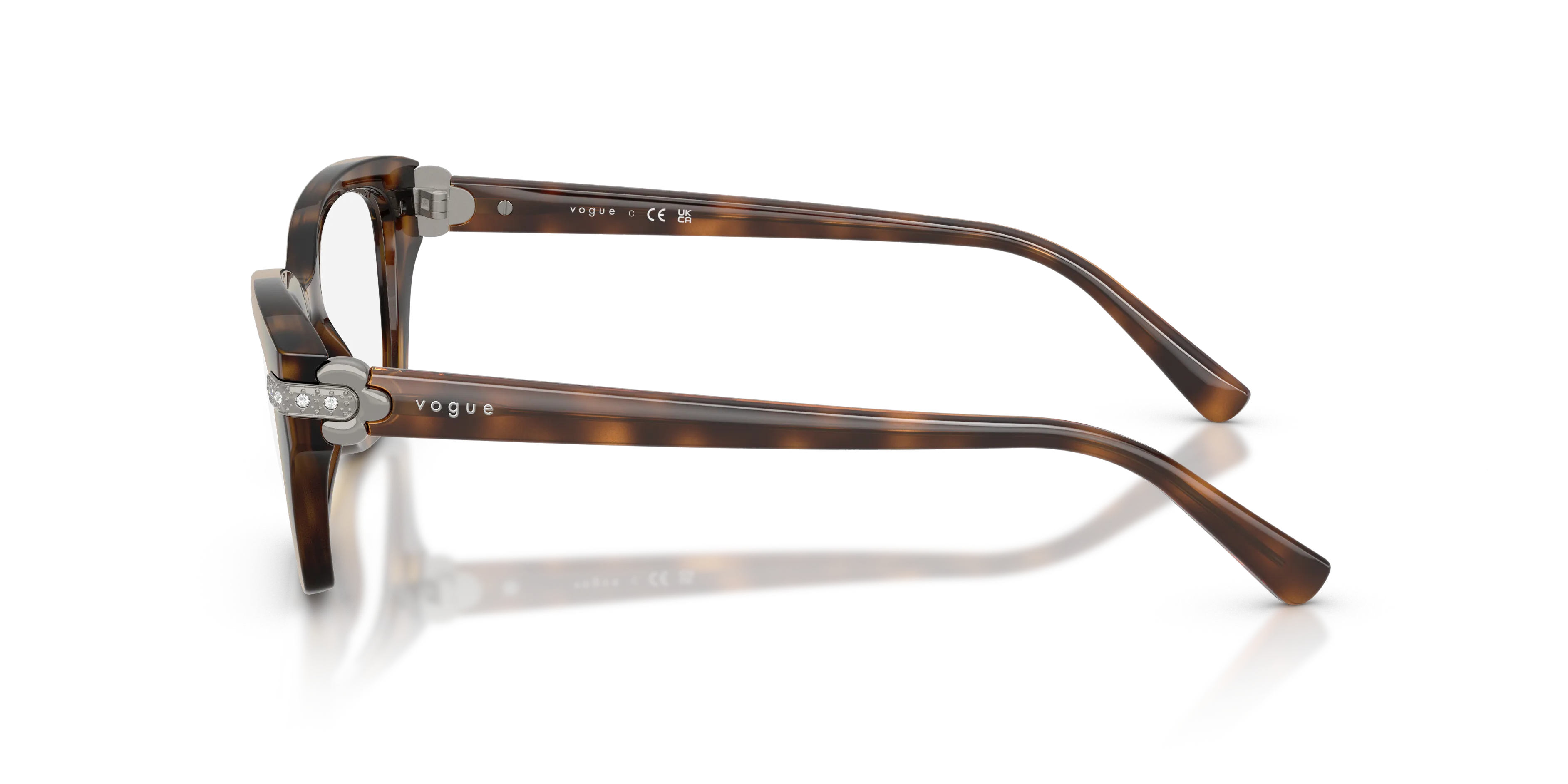 VOGUE EYEWEAR VO5704B W656 Montature da vista Nylon Marrone Trasparente Cat Eye Normale - immagine 4