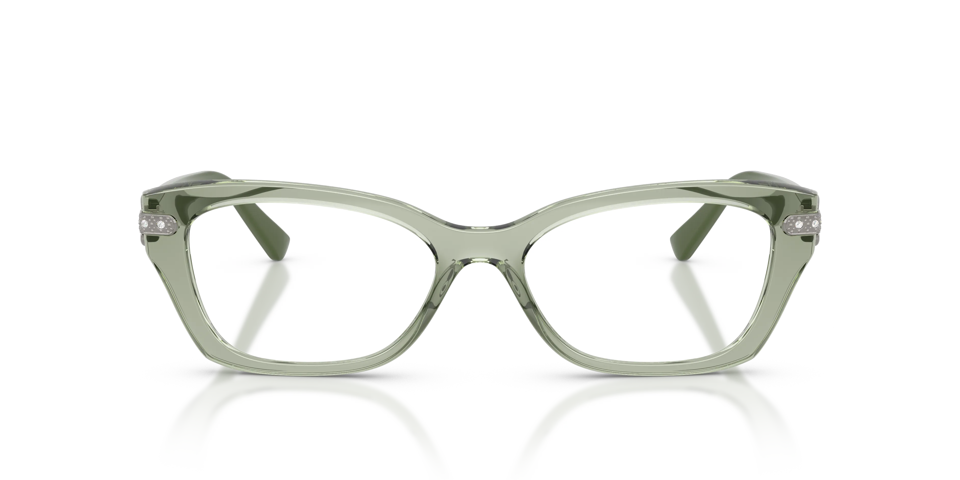 VOGUE EYEWEAR VO5704B 3022 Montature da vista Nylon Verde Trasparente Cat Eye Normale - immagine 3