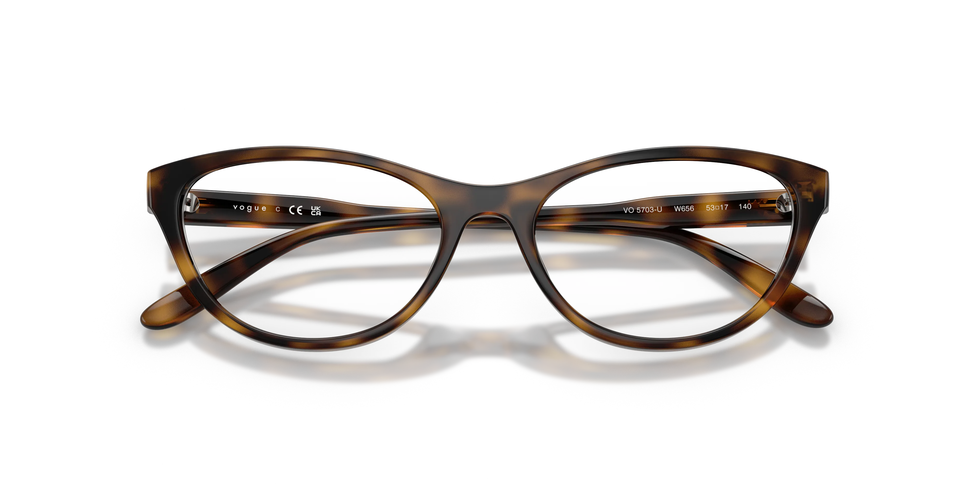 VOGUE EYEWEAR VO5703U W656 Montature da vista Nylon Marrone Trasparente Rotonda Normale - immagine 2