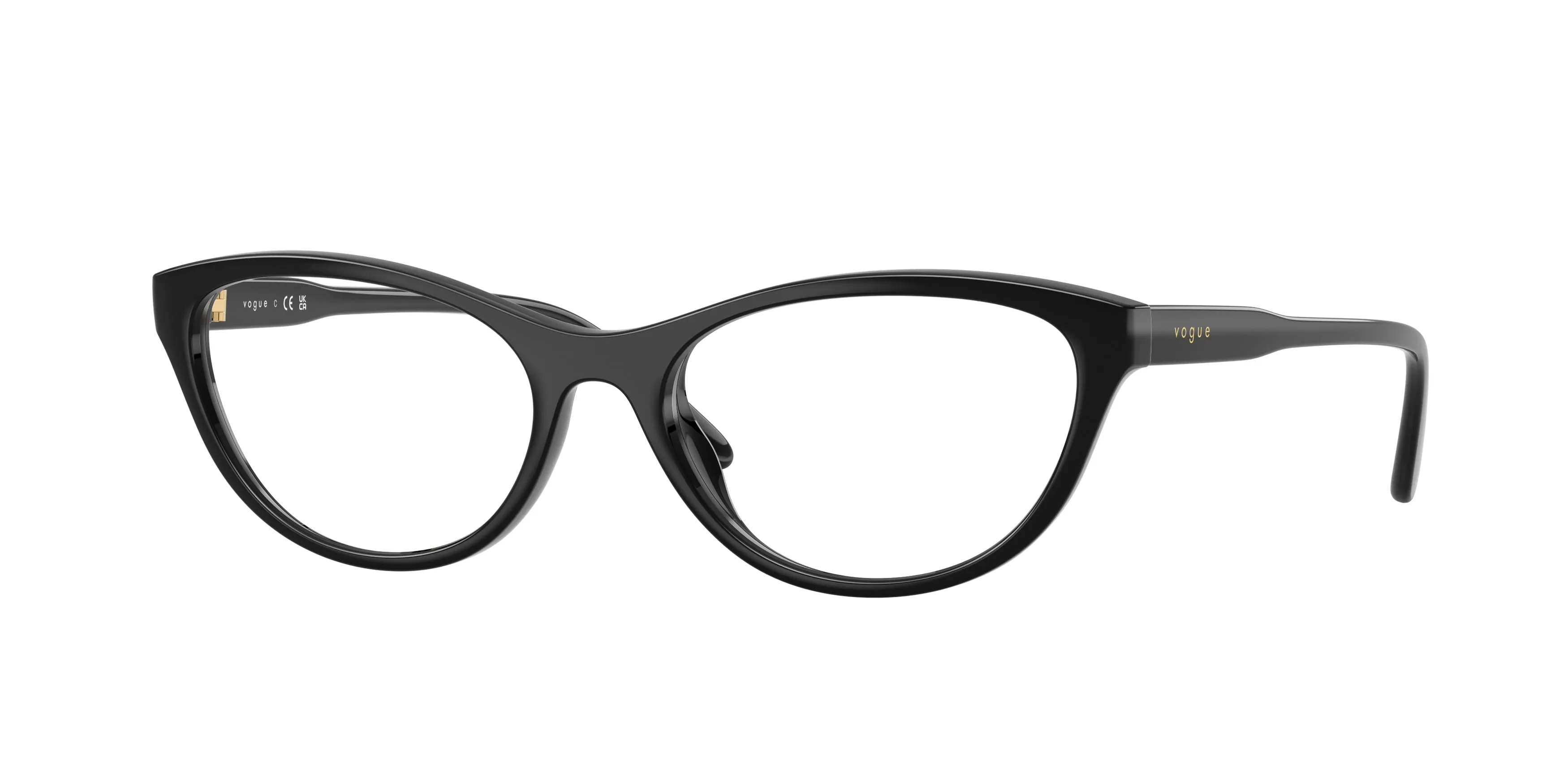 VOGUE EYEWEAR VO5703U W44 Montature da vista Nylon Nero Trasparente Rotonda Normale - immagine 1