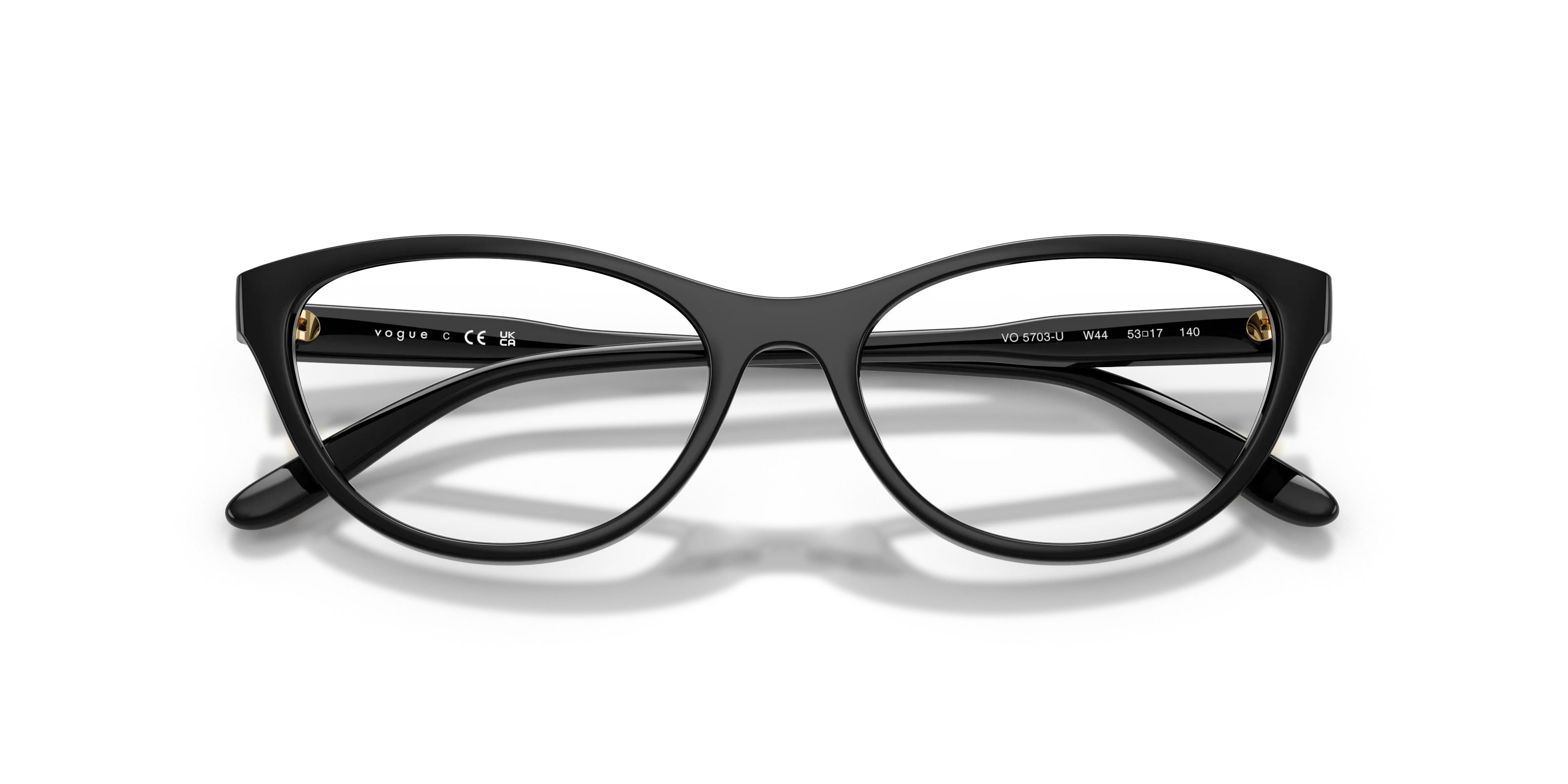 VOGUE EYEWEAR VO5703U W44 Montature da vista Nylon Nero Trasparente Rotonda Normale - immagine 2