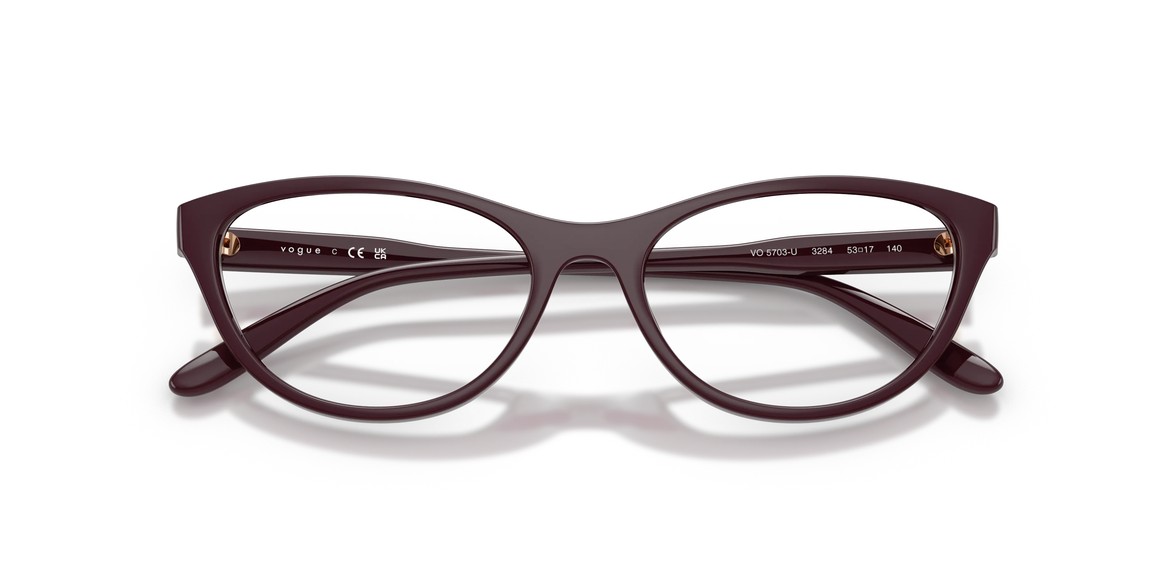 VOGUE EYEWEAR VO5703U 3284 Montature da vista Nylon Rosso Trasparente Rotonda Normale - immagine 2