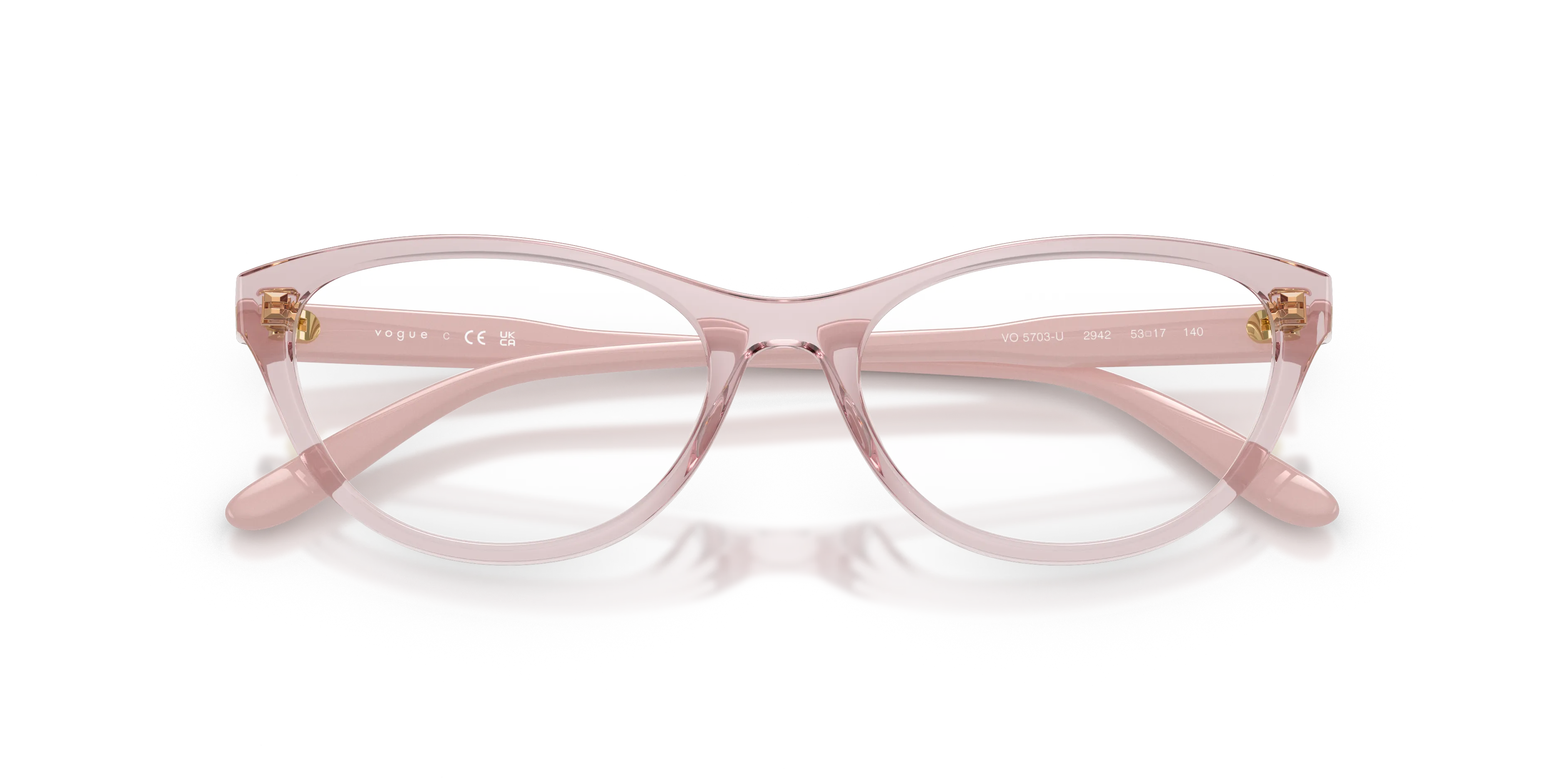 VOGUE EYEWEAR VO5703U 2942 Montature da vista Nylon Rosa Trasparente Rotonda Normale - immagine 2