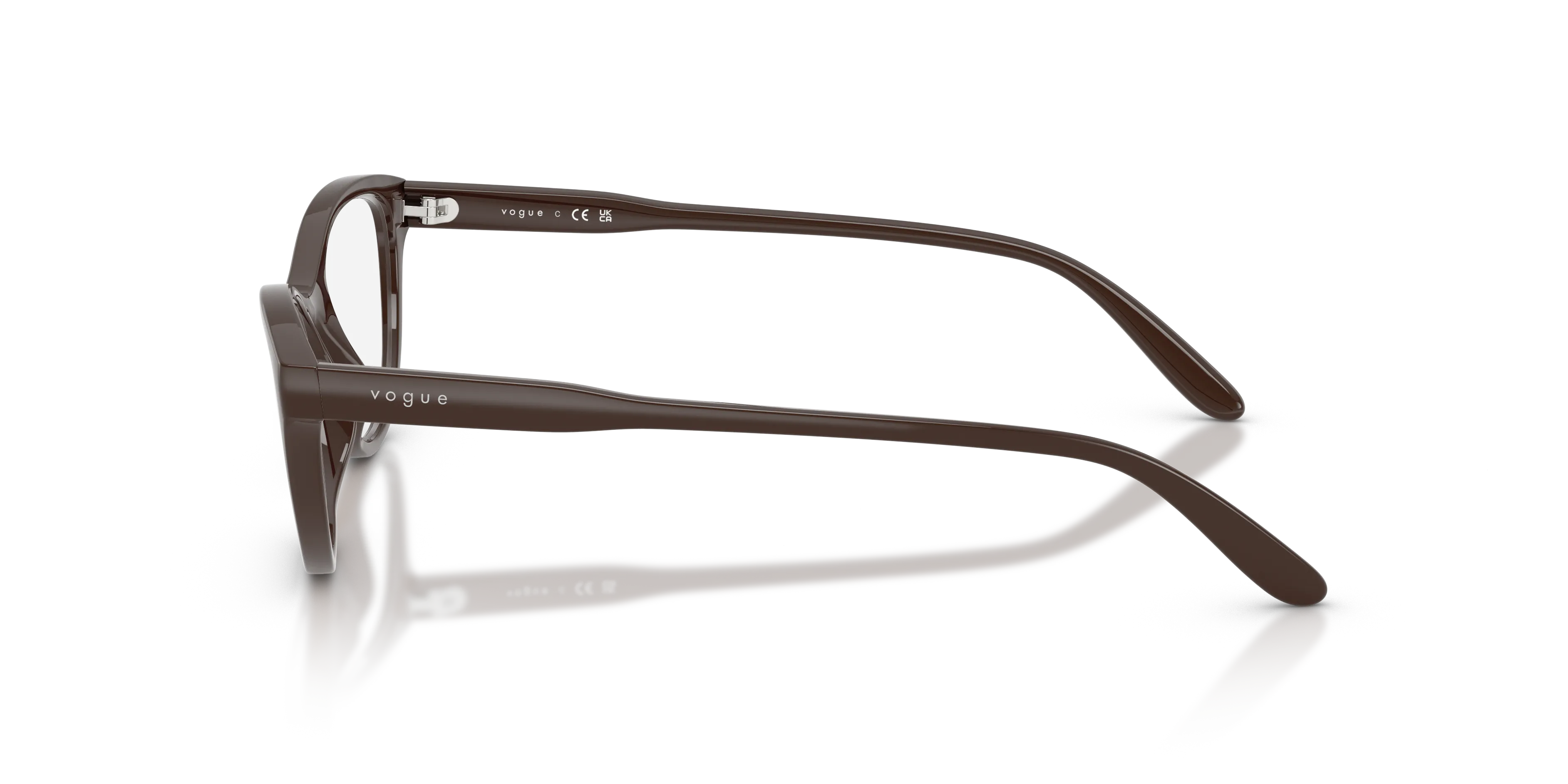 VOGUE EYEWEAR VO5703U 2252 Montature da vista Nylon Marrone Trasparente Rotonda Normale - immagine 4