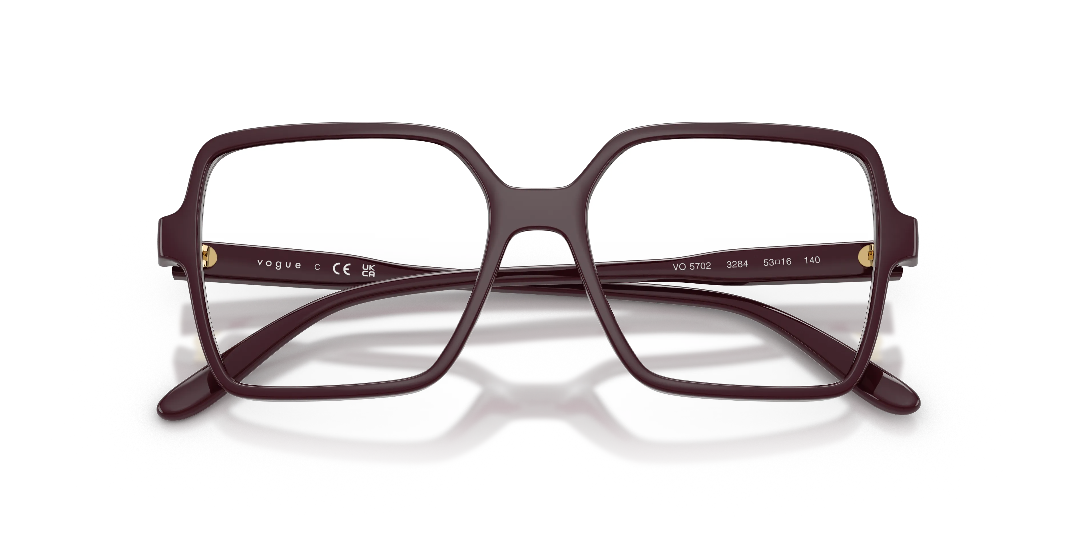 VOGUE EYEWEAR VO5702 3284 Montature da vista Nylon Rosso Trasparente Squadrata Normale - immagine 2