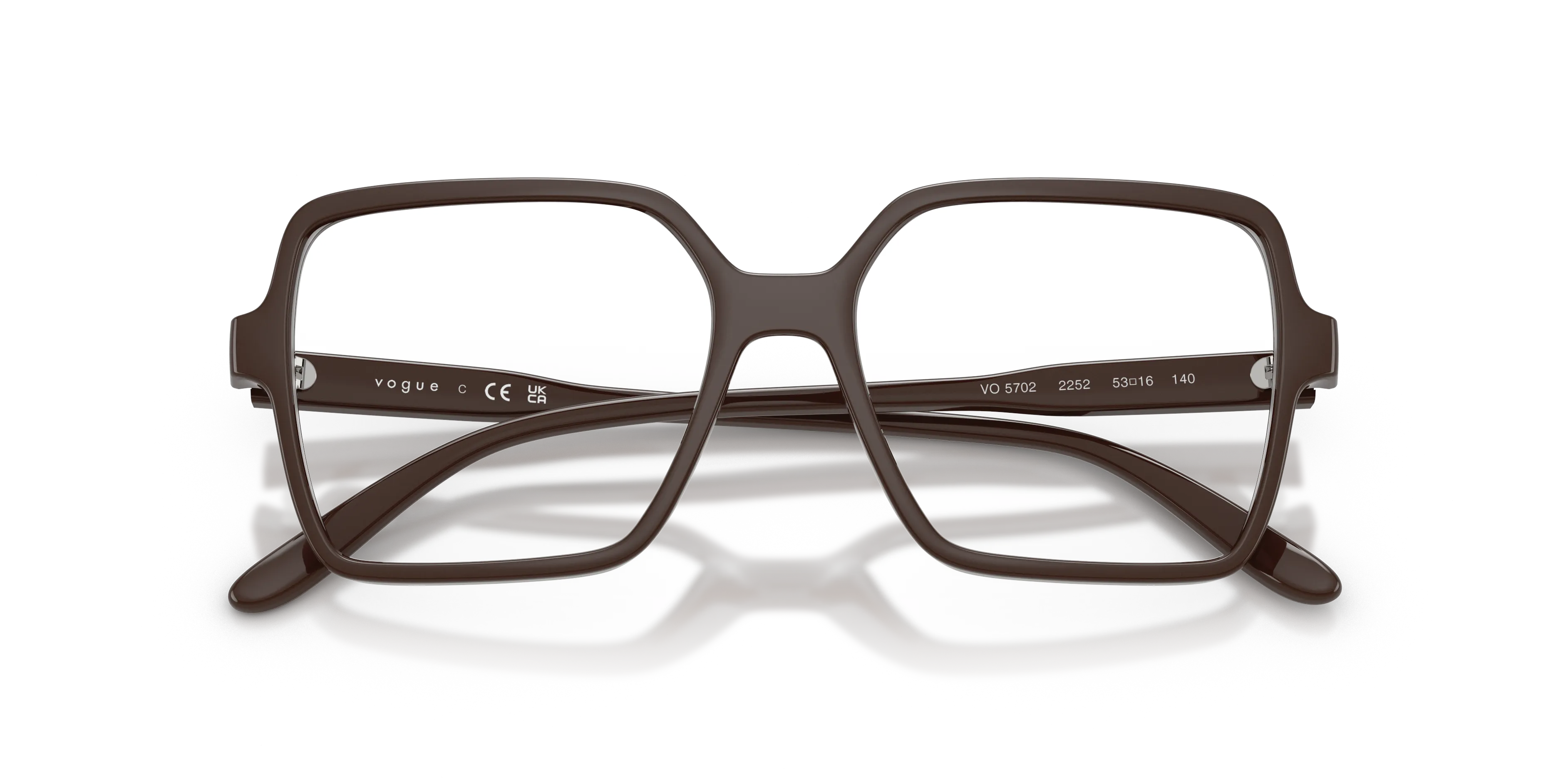VOGUE EYEWEAR VO5702 2252 Montature da vista Nylon Marrone Trasparente Squadrata Normale - immagine 2