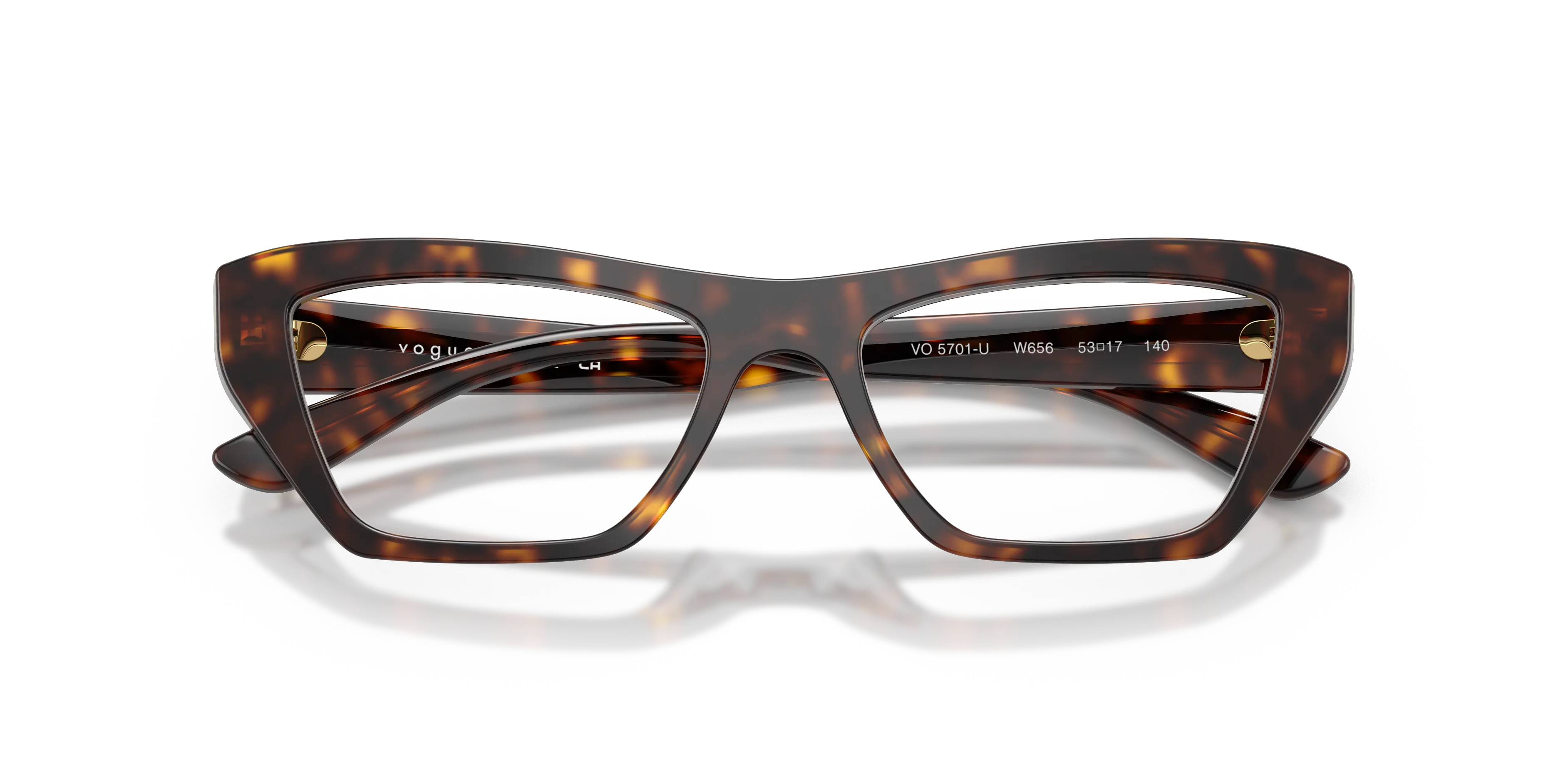 VOGUE EYEWEAR VO5701U W656 Montature da vista Acetato Marrone Trasparente Cat Eye Normale - immagine 2