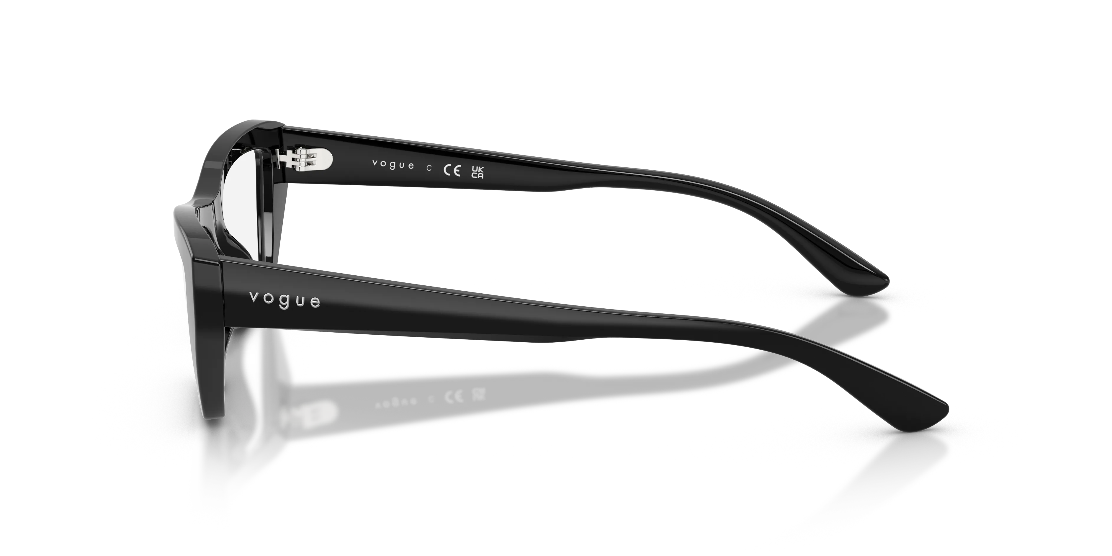 VOGUE EYEWEAR VO5701U W44 Montature da vista Acetato Nero Trasparente Cat Eye Normale - immagine 4