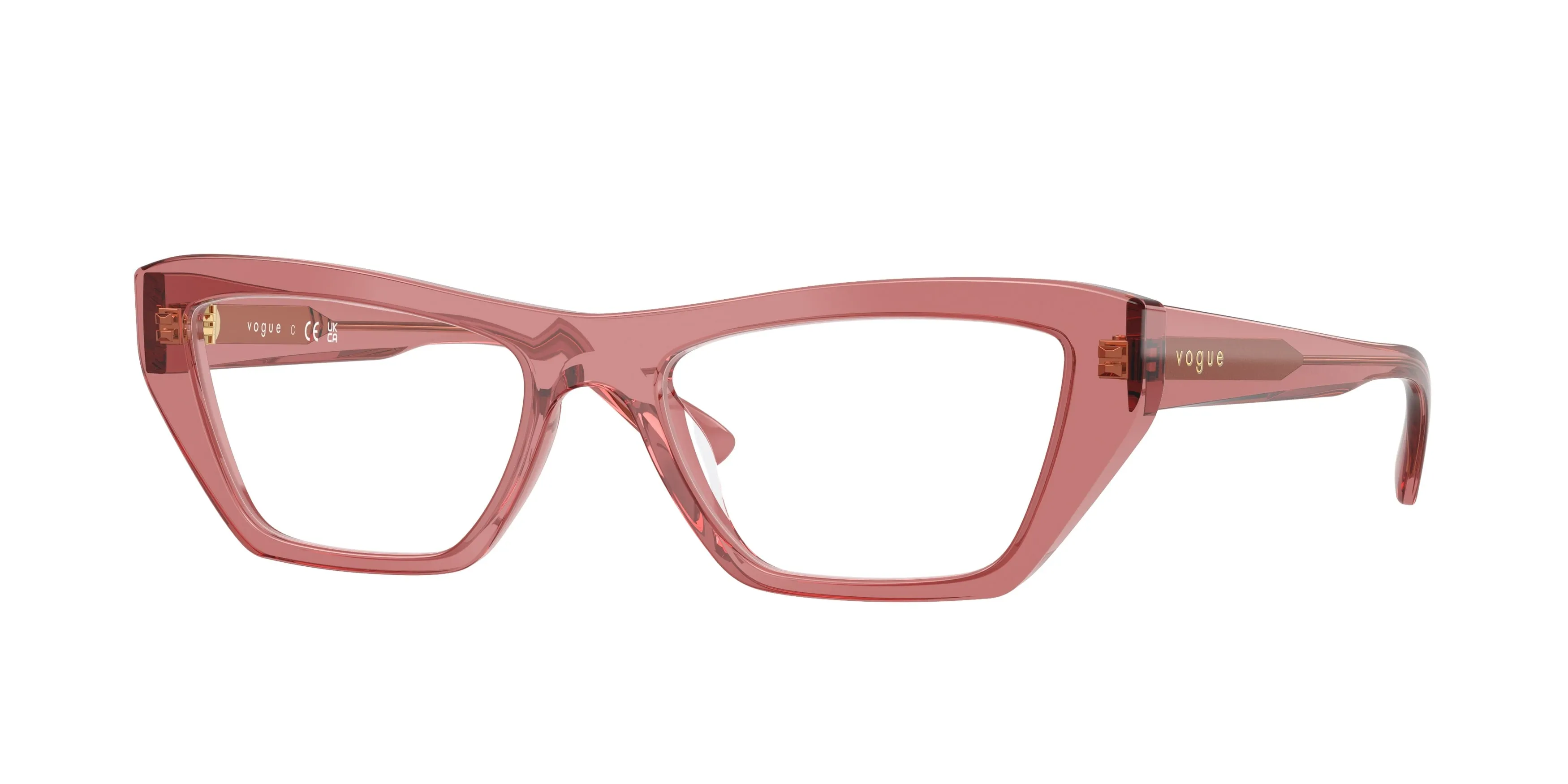 VOGUE EYEWEAR VO5701U 3290 Montature da vista Acetato Rosa Trasparente Cat Eye Normale - immagine 1