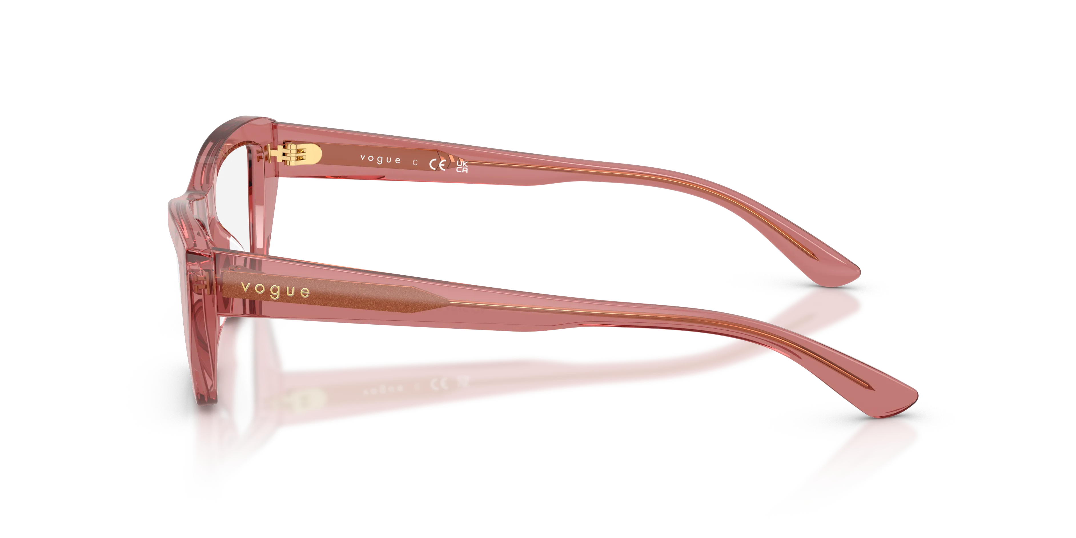 VOGUE EYEWEAR VO5701U 3290 Montature da vista Acetato Rosa Trasparente Cat Eye Normale - immagine 4