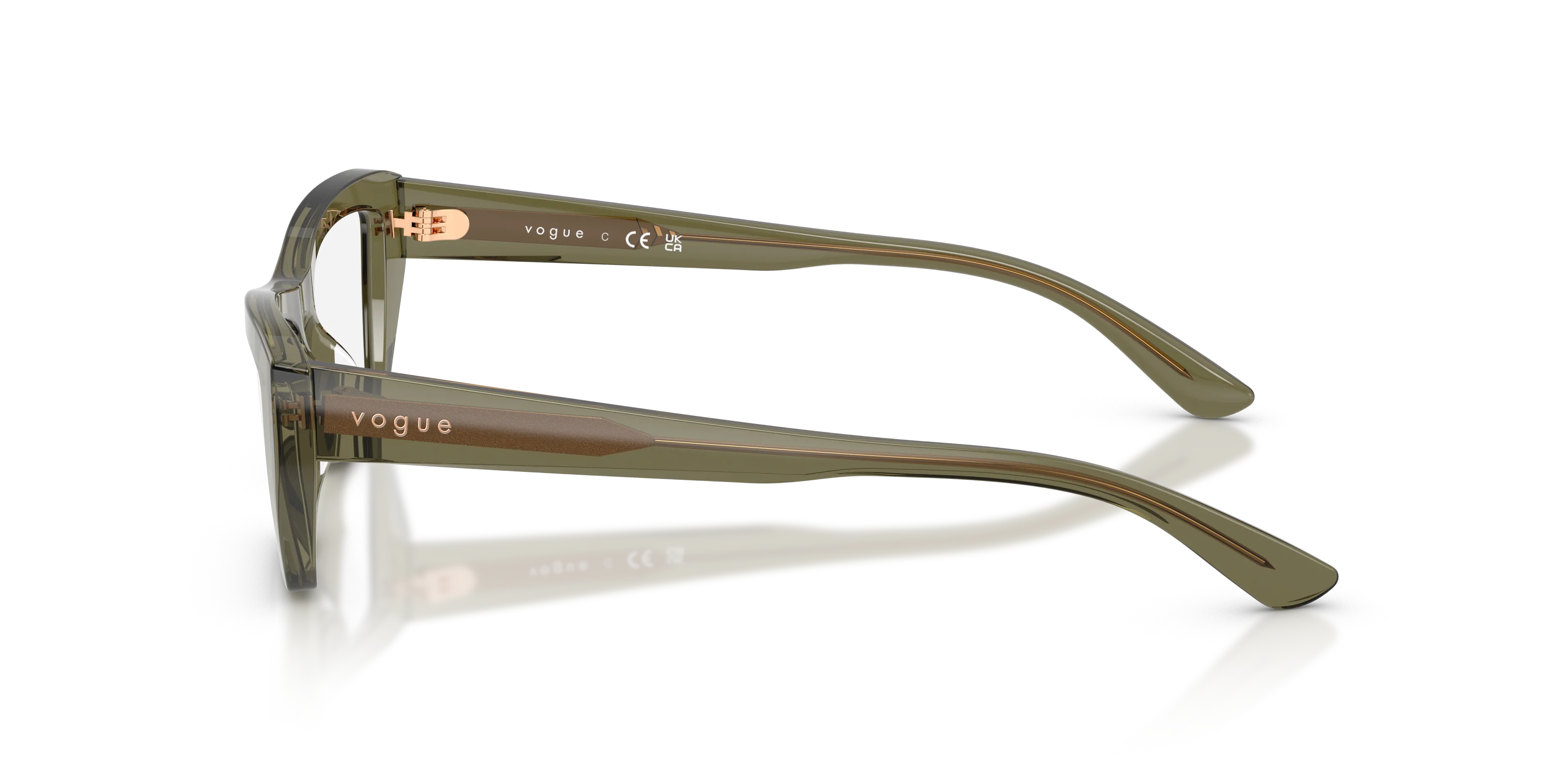 VOGUE EYEWEAR VO5701U 3289 Montature da vista Acetato Verde Trasparente Cat Eye Normale - immagine 4