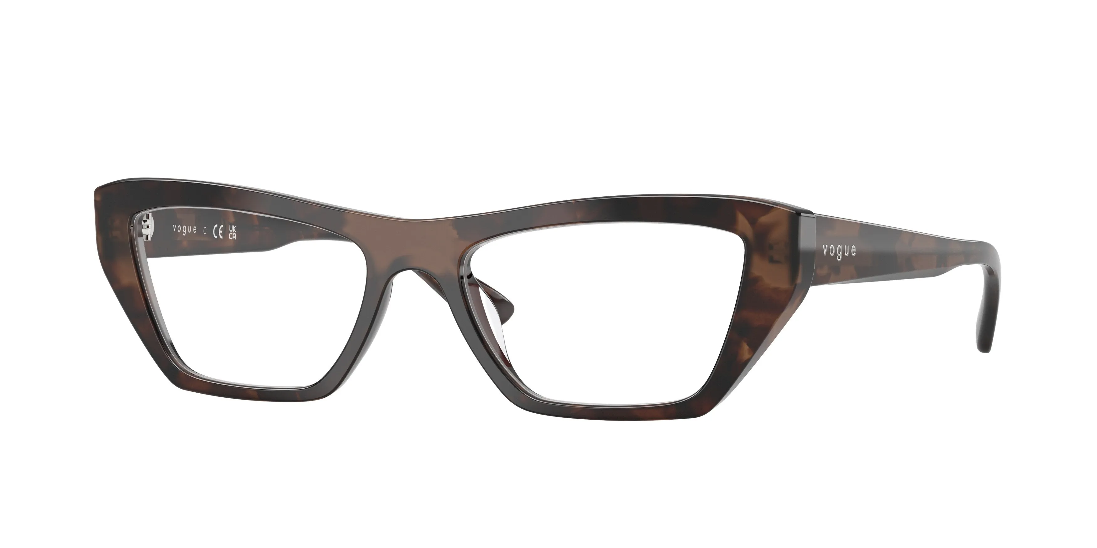 VOGUE EYEWEAR VO5701U 3279 Montature da vista Acetato Marrone Trasparente Cat Eye Normale - immagine 1